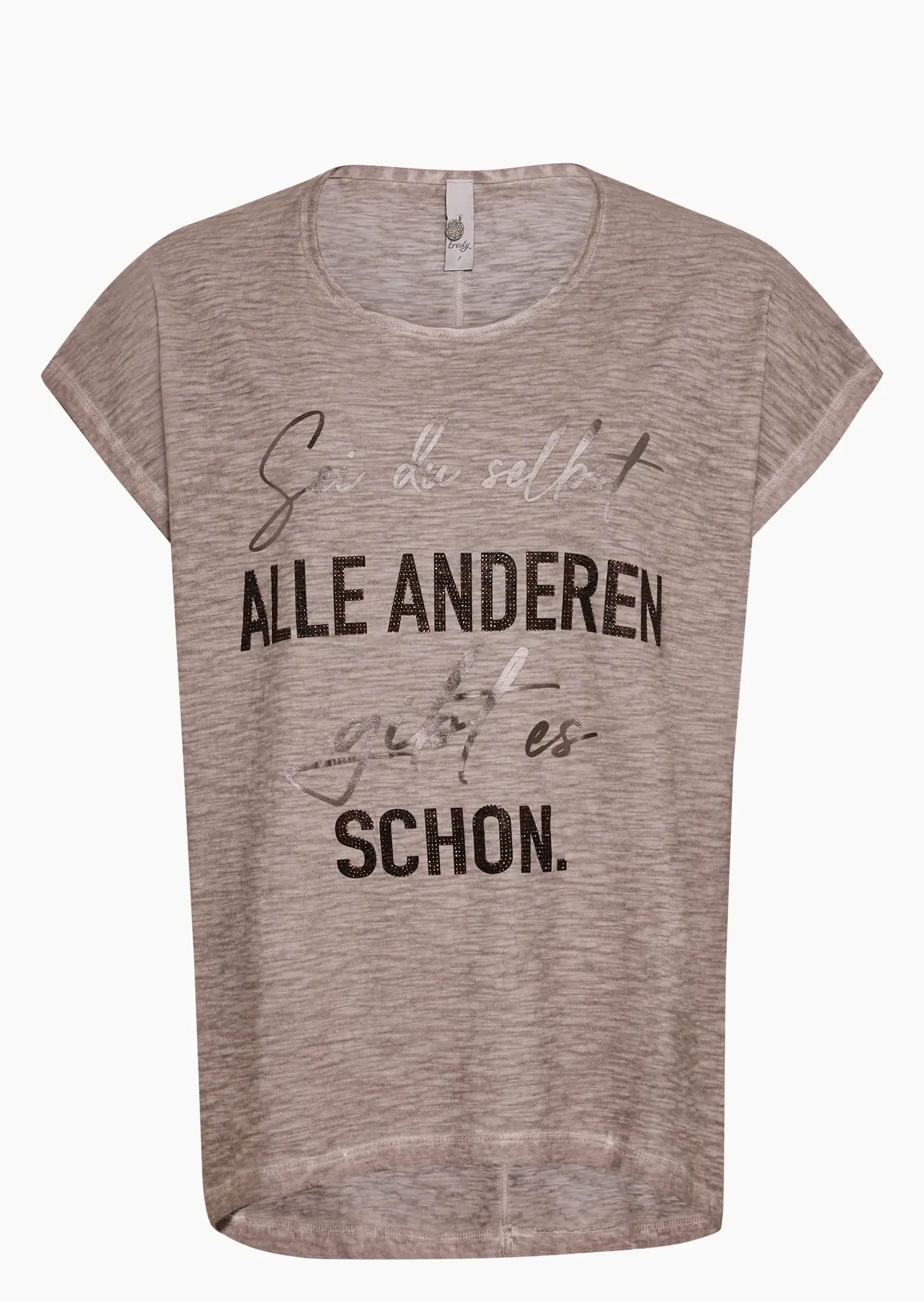Baumwoll-Shirt mit Statement, fango