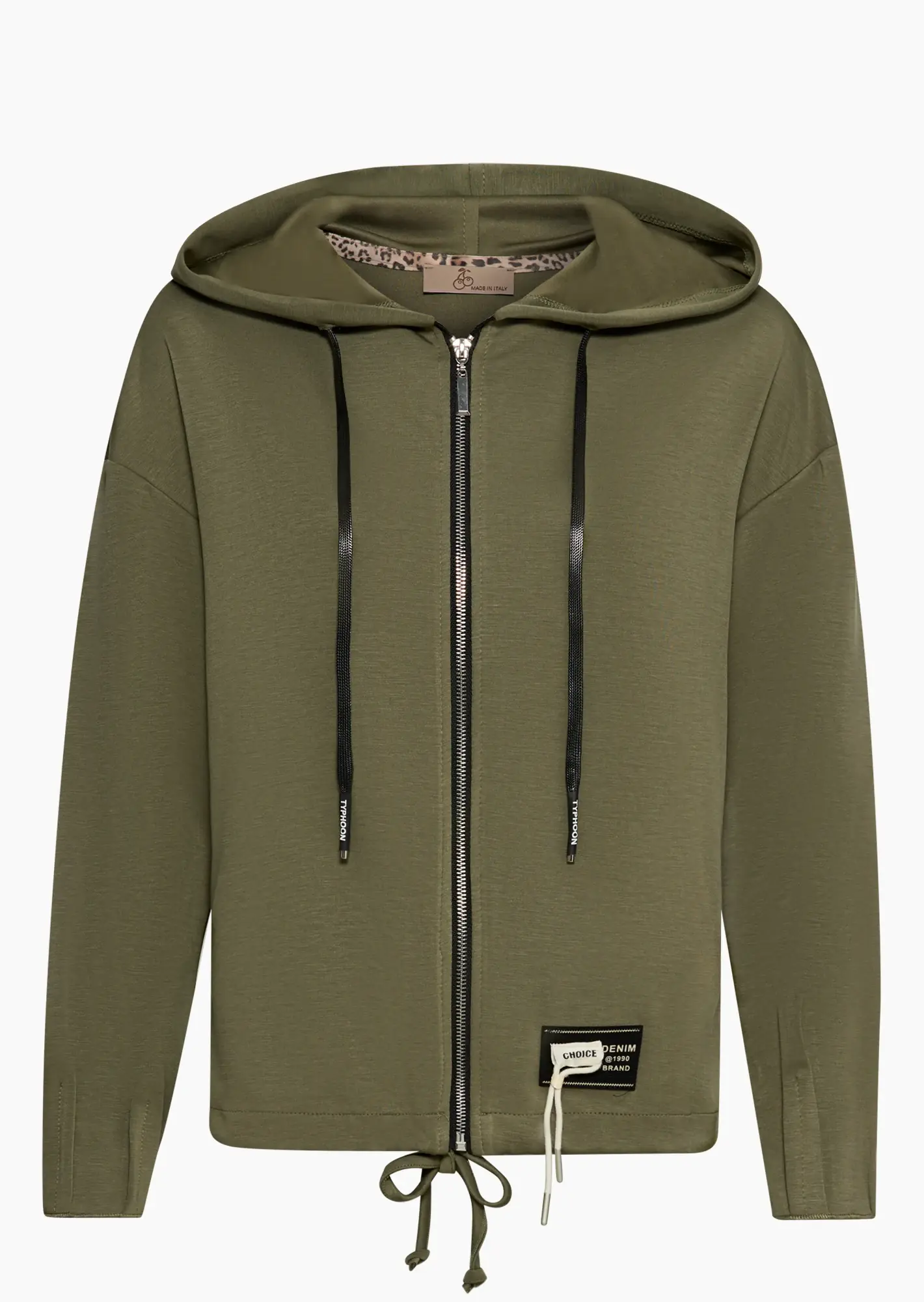stylische Sweatjacke, salbei