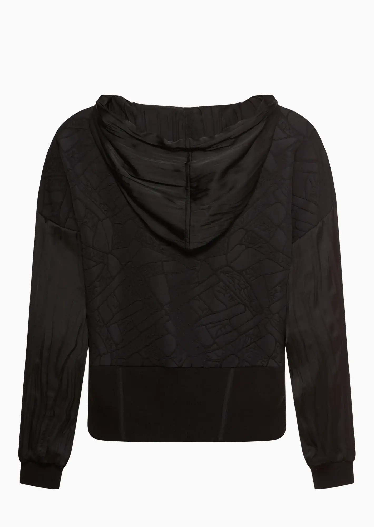 Jacke mit Strukturstoff, schwarz