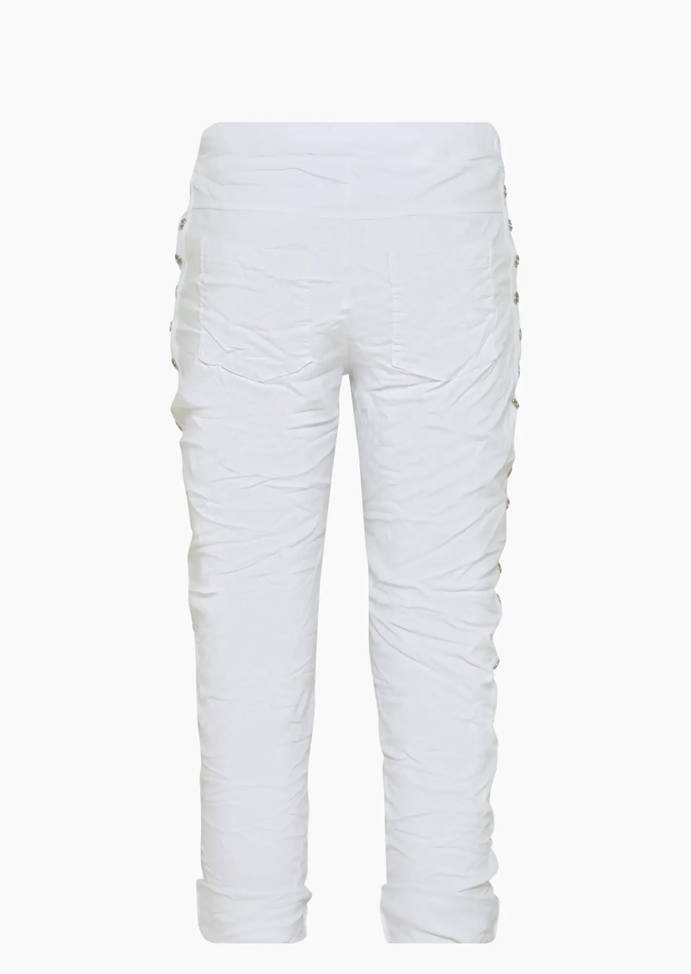 Joggpants mit Galonstreifen, weiß