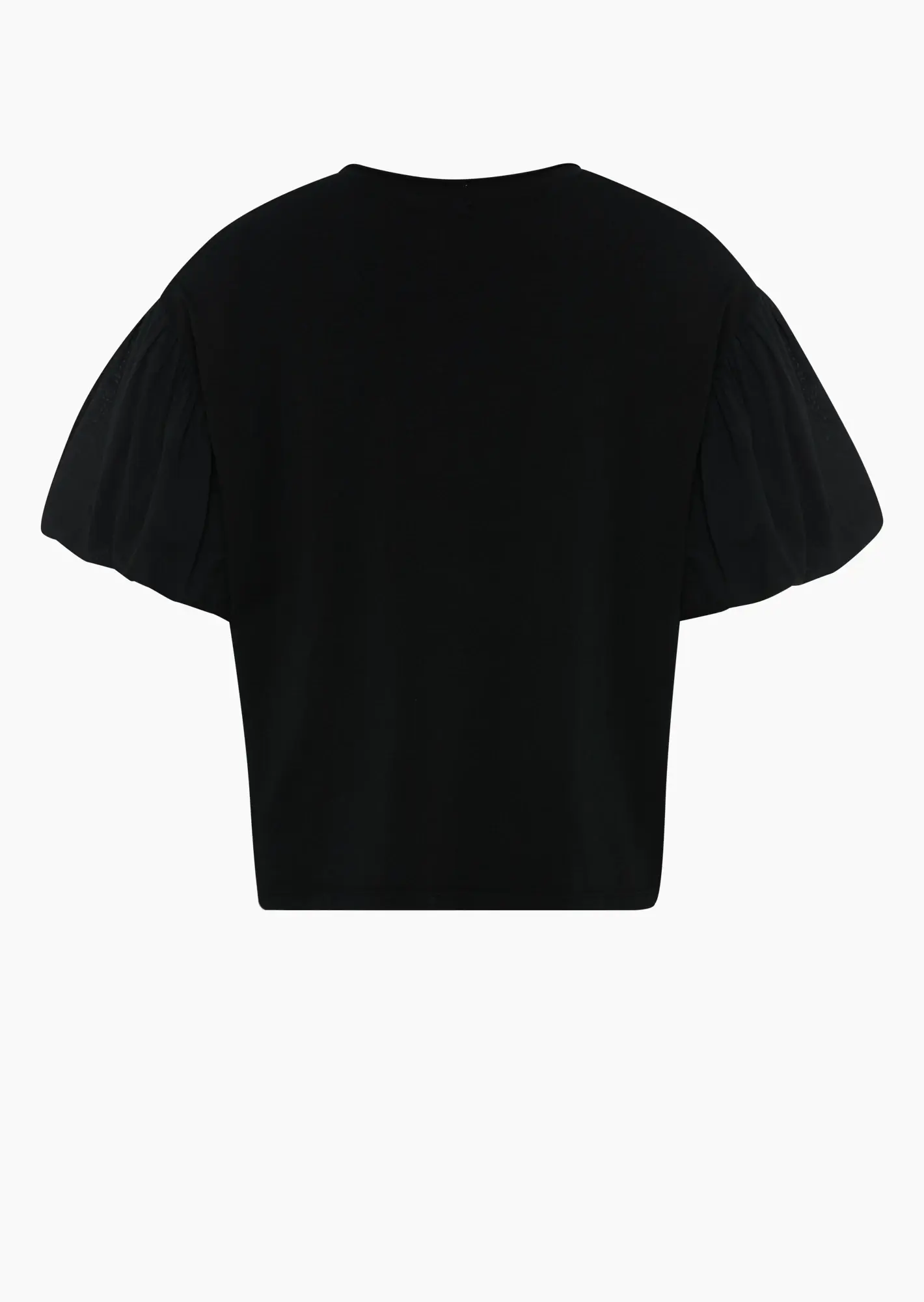 T-Shirt mit Ballonärmeln, schwarz