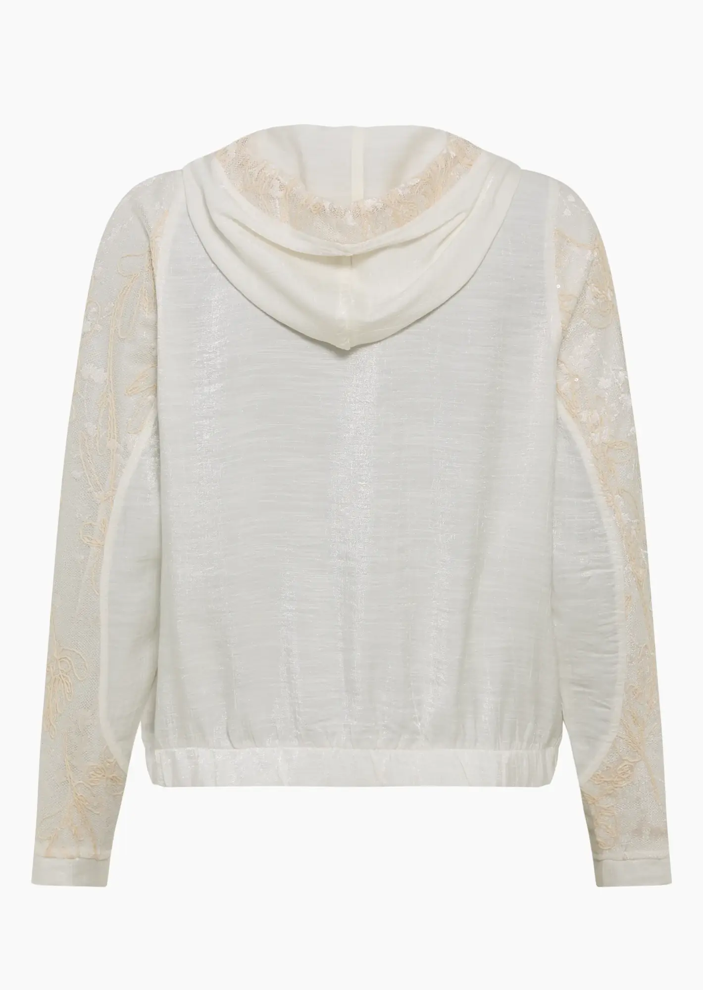 bestickte Jacke mit Zierpailletten, offwhite