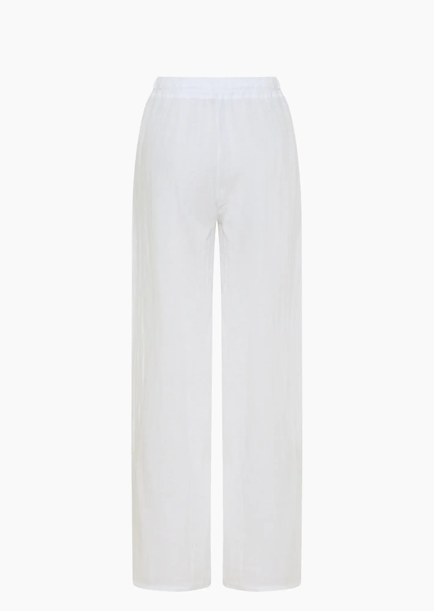 Wide Leg Leinenhose, weiß