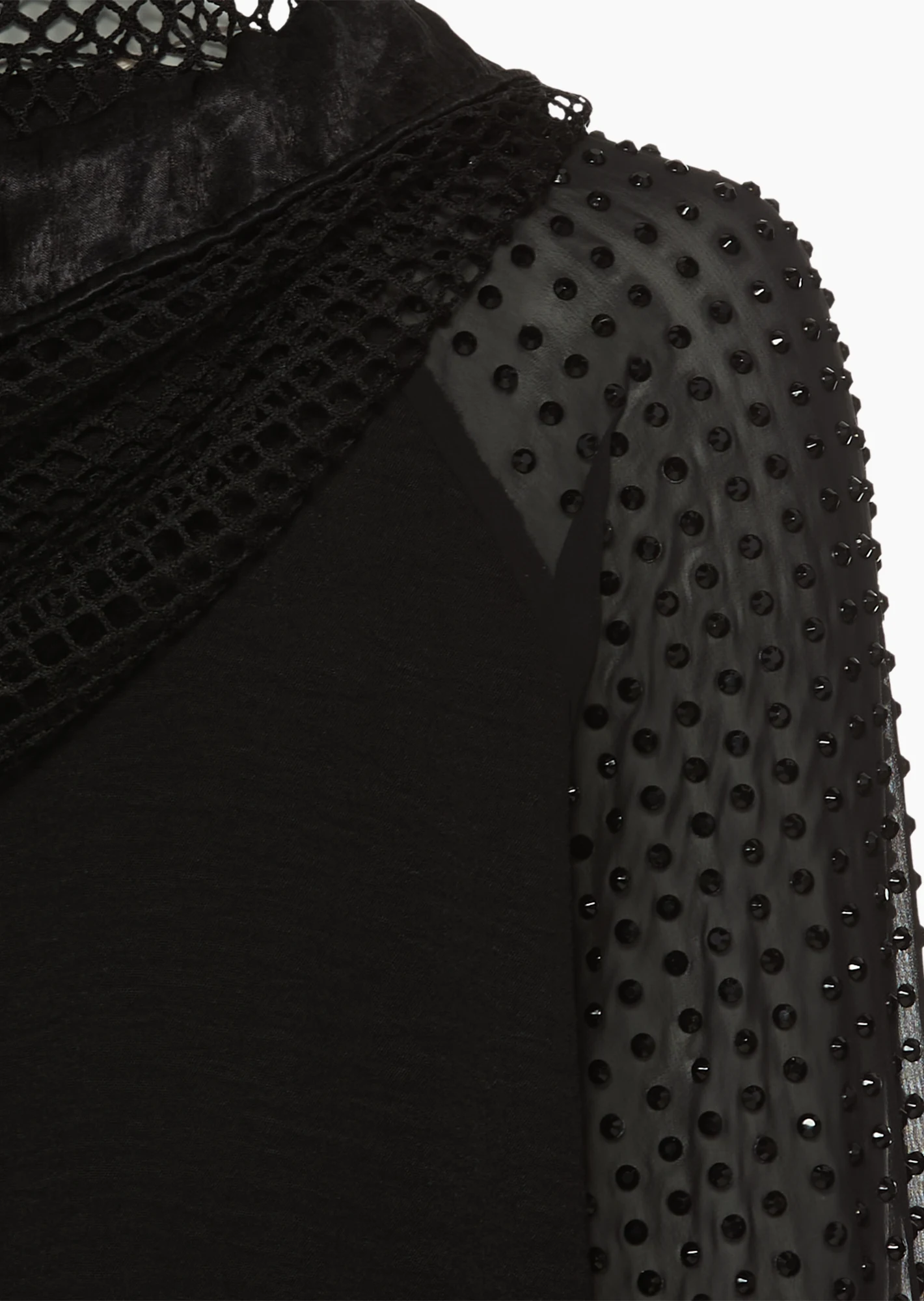 Jacke mit Ziernieten, schwarz