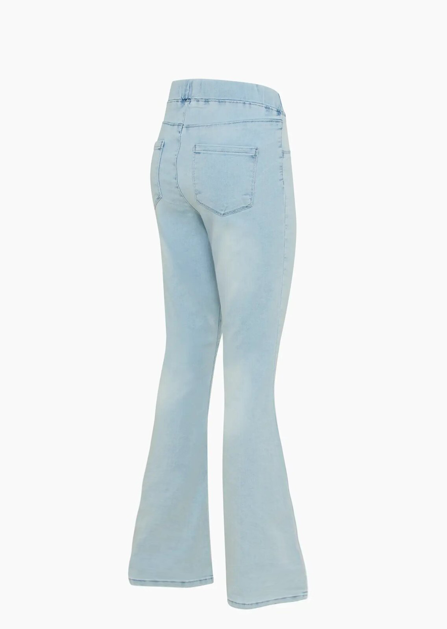Jeggings im Bootcut-Style mit Stickerei, bleached denim