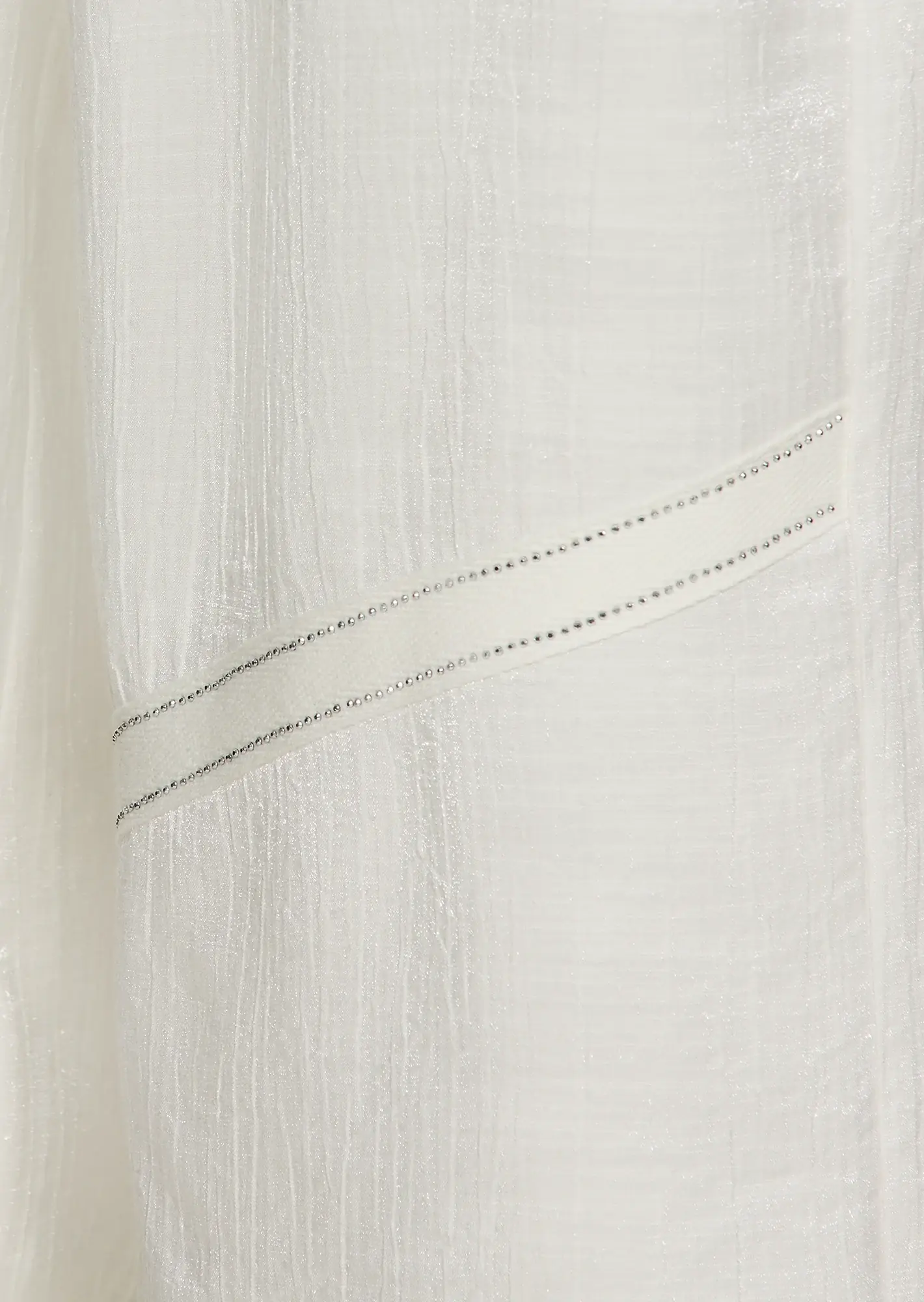 schimmernde Wide Leg Hose, offwhite