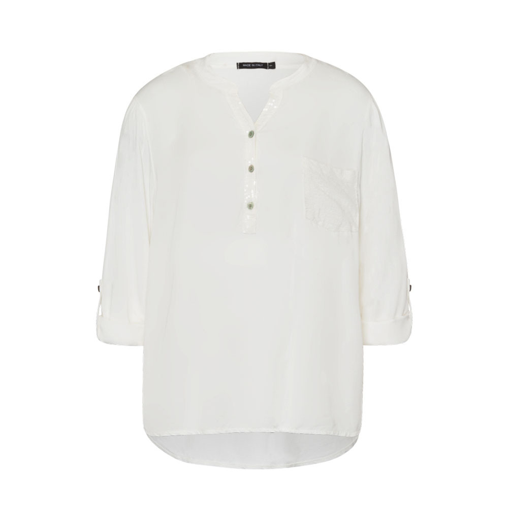 Bluse mit Pailletten, offwhite