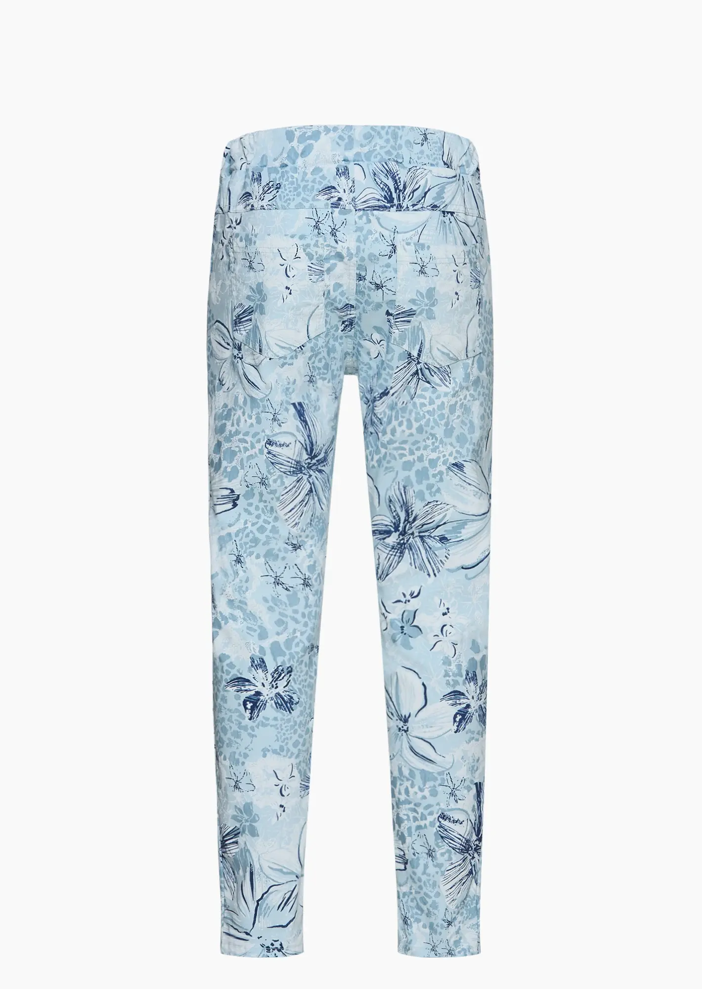 Joggpants mit sommerlichem Alloverprint, eiskristall