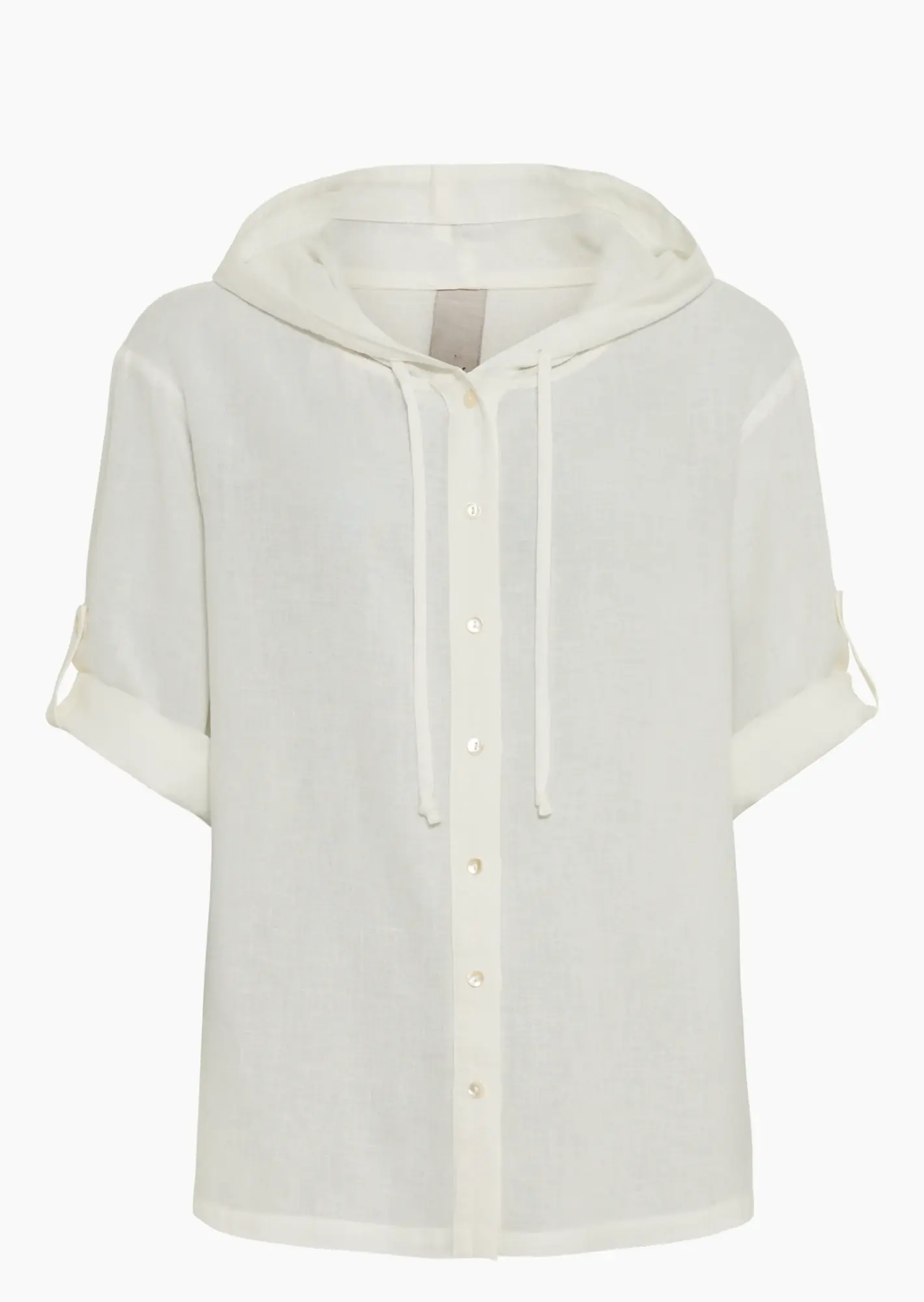 luftige Leinenmixbluse, offwhite