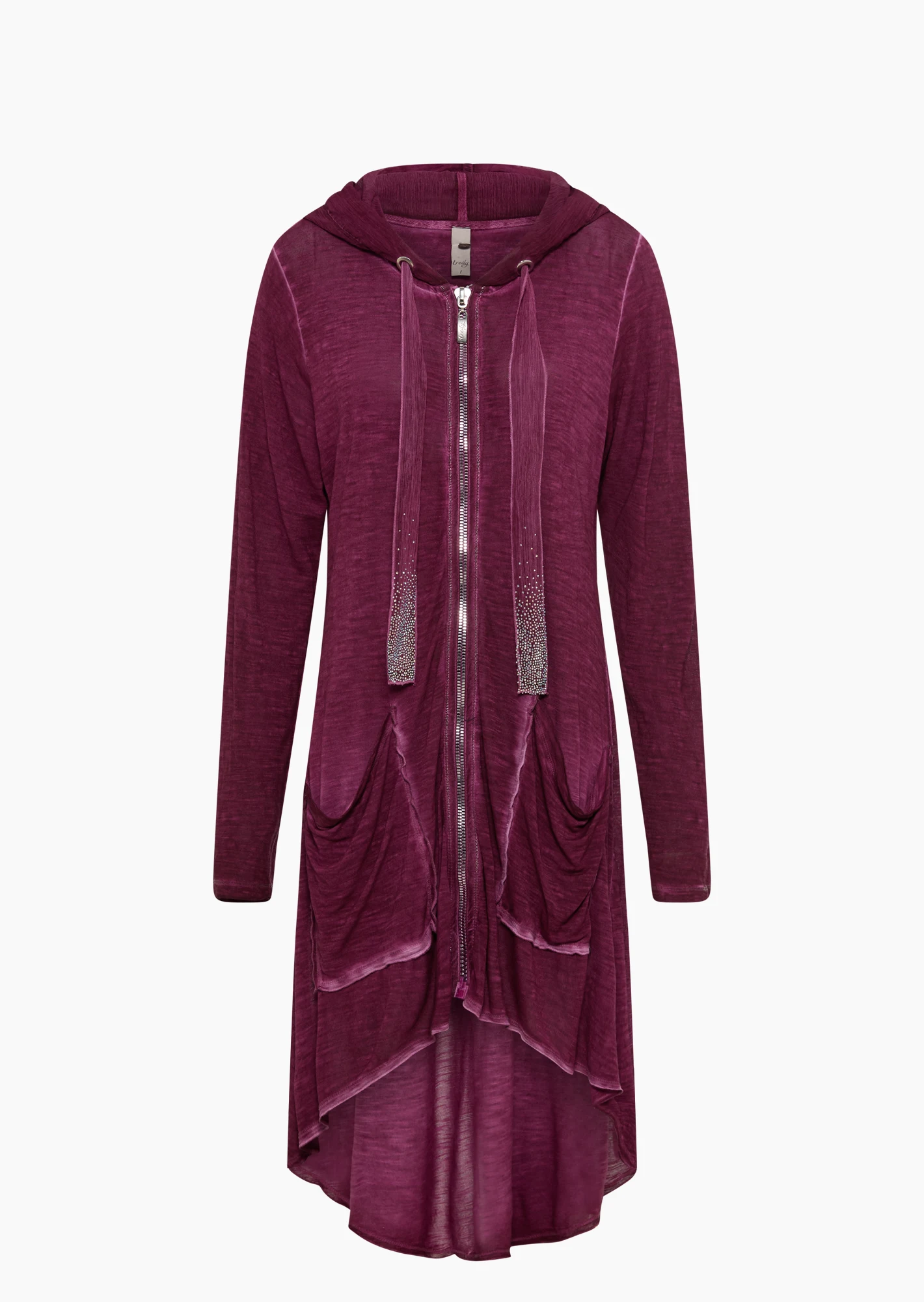 Shirtjacke mit Flügeln, burgund