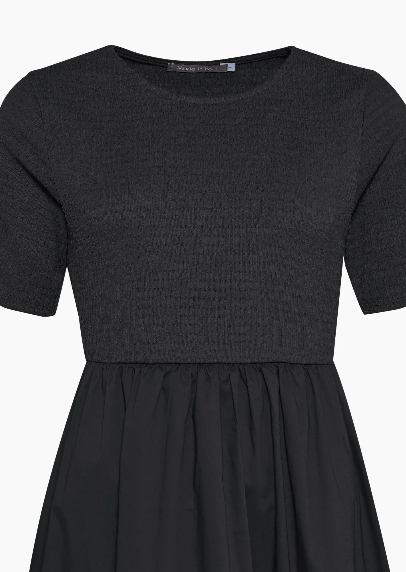 Kleid mit Strukturstoff, schwarz