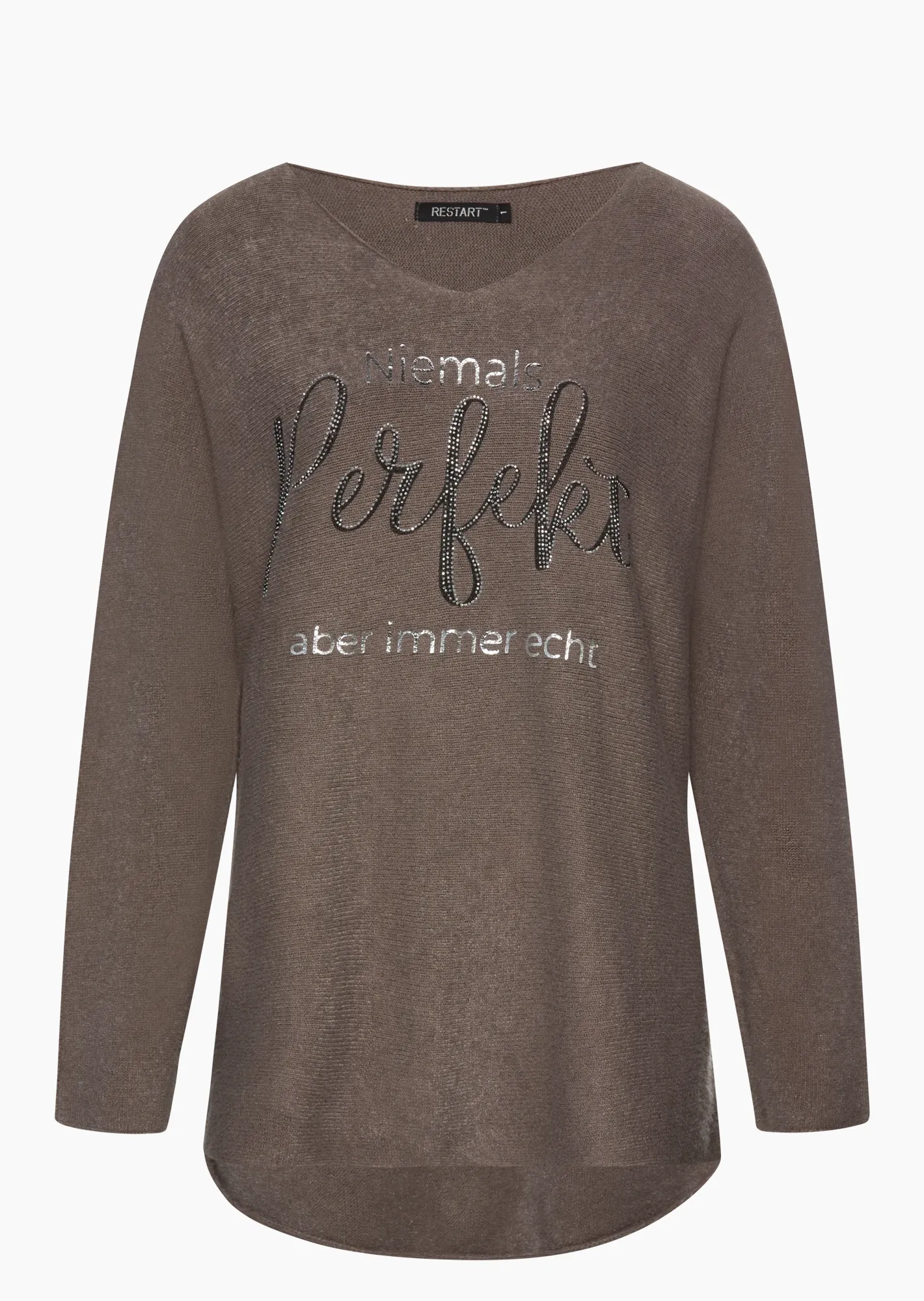 Strickpullover 'Perfekt', taupe