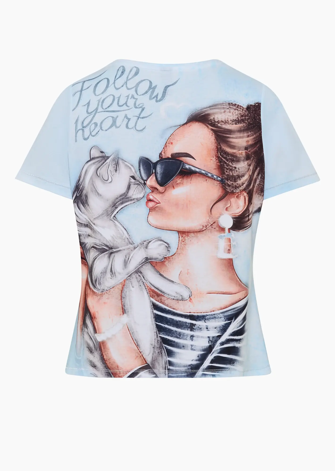 T-Shirt mit stylischem Print, eiskristall