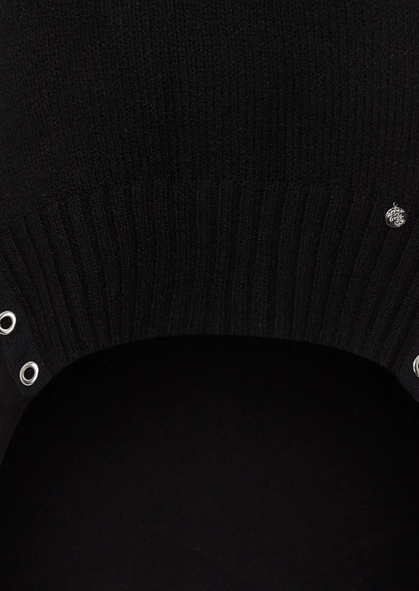 Strickpullover 'Vokuhila', schwarz