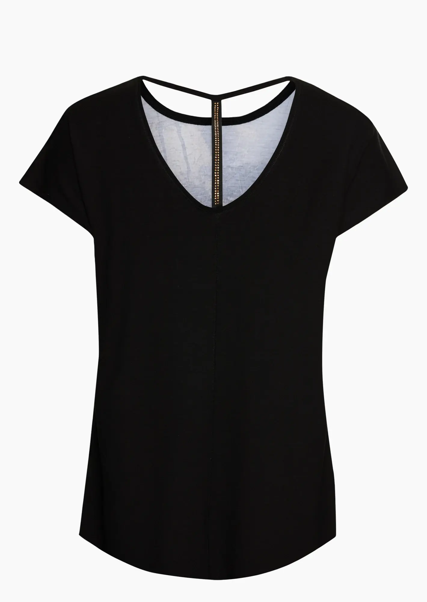 Shirt mit Highlight am Rücken, schwarz