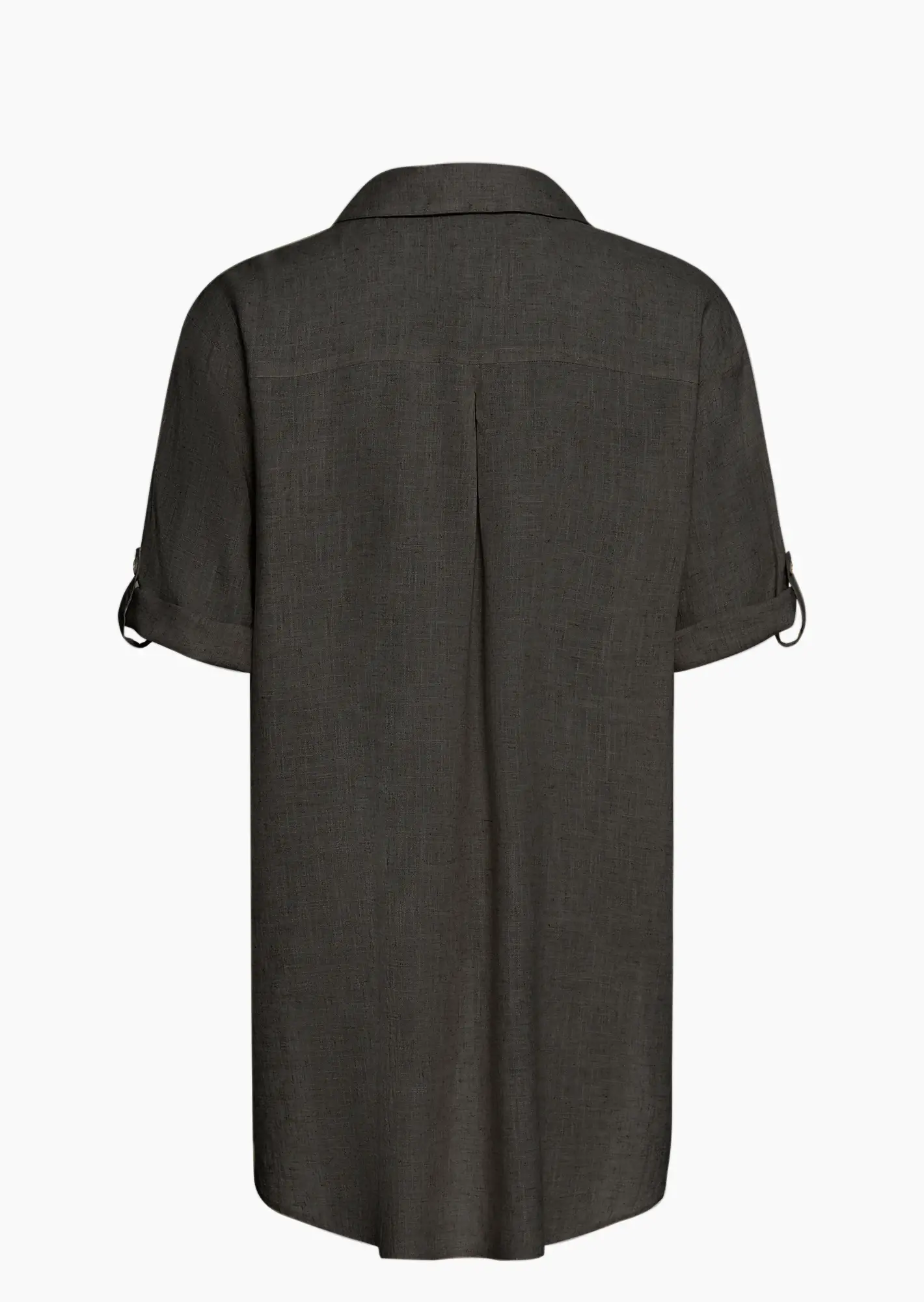 luftige Leinenmixbluse, khaki