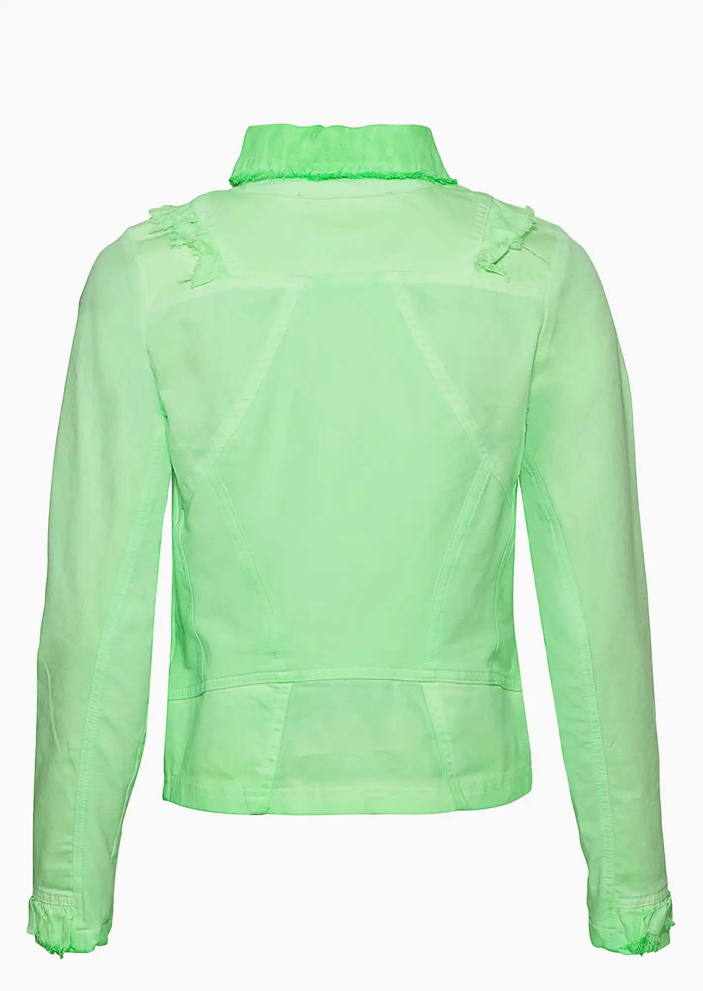 Jeansjacke mit Kreuzschnürung, green glow