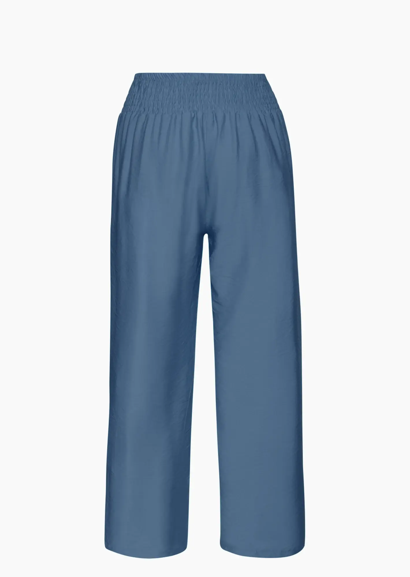 Wide Leg Hose mit dekorativem Saum, blue