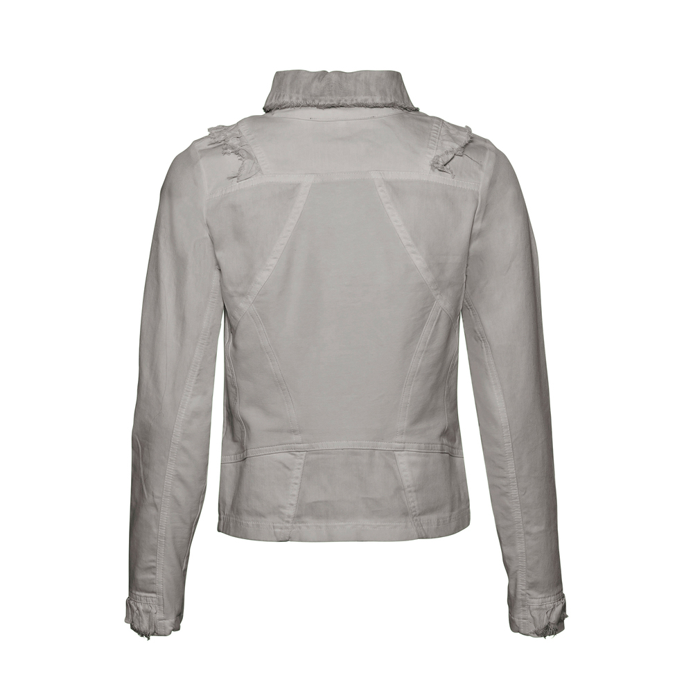 Jeansjacke mit Kreuzschnürung, pepper