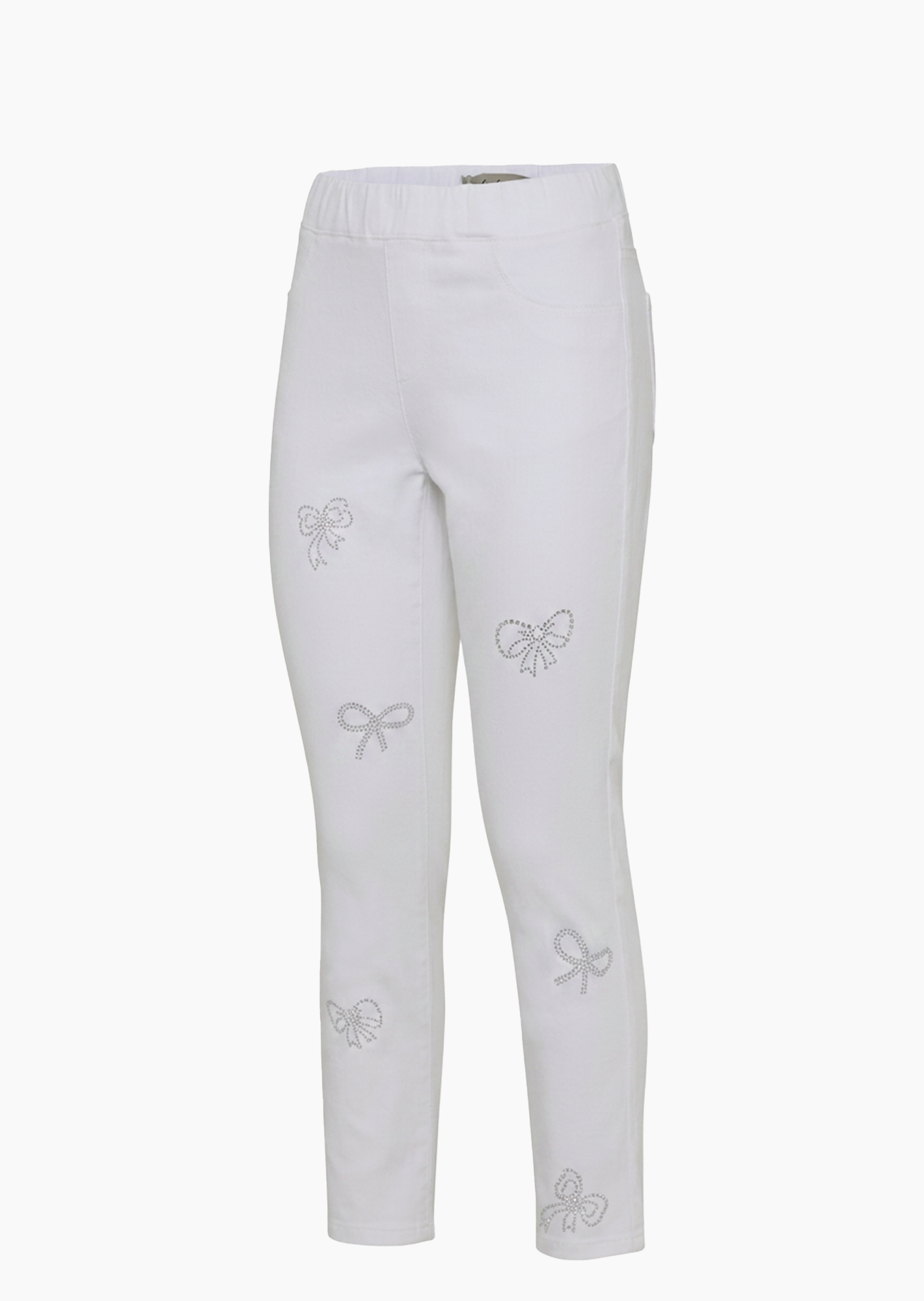 Jeggings mit Ziersteinen, weiß