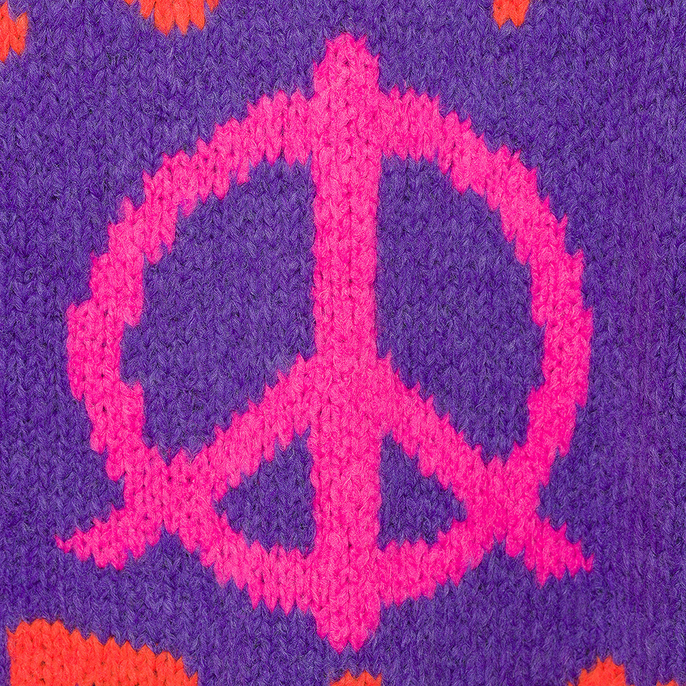 Strickjacke mit Lettering, violett