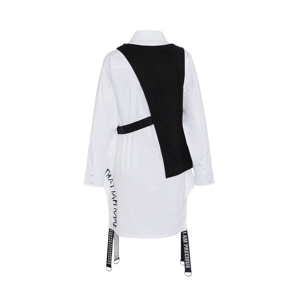 2 in 1 Bluse, schwarz-weiß