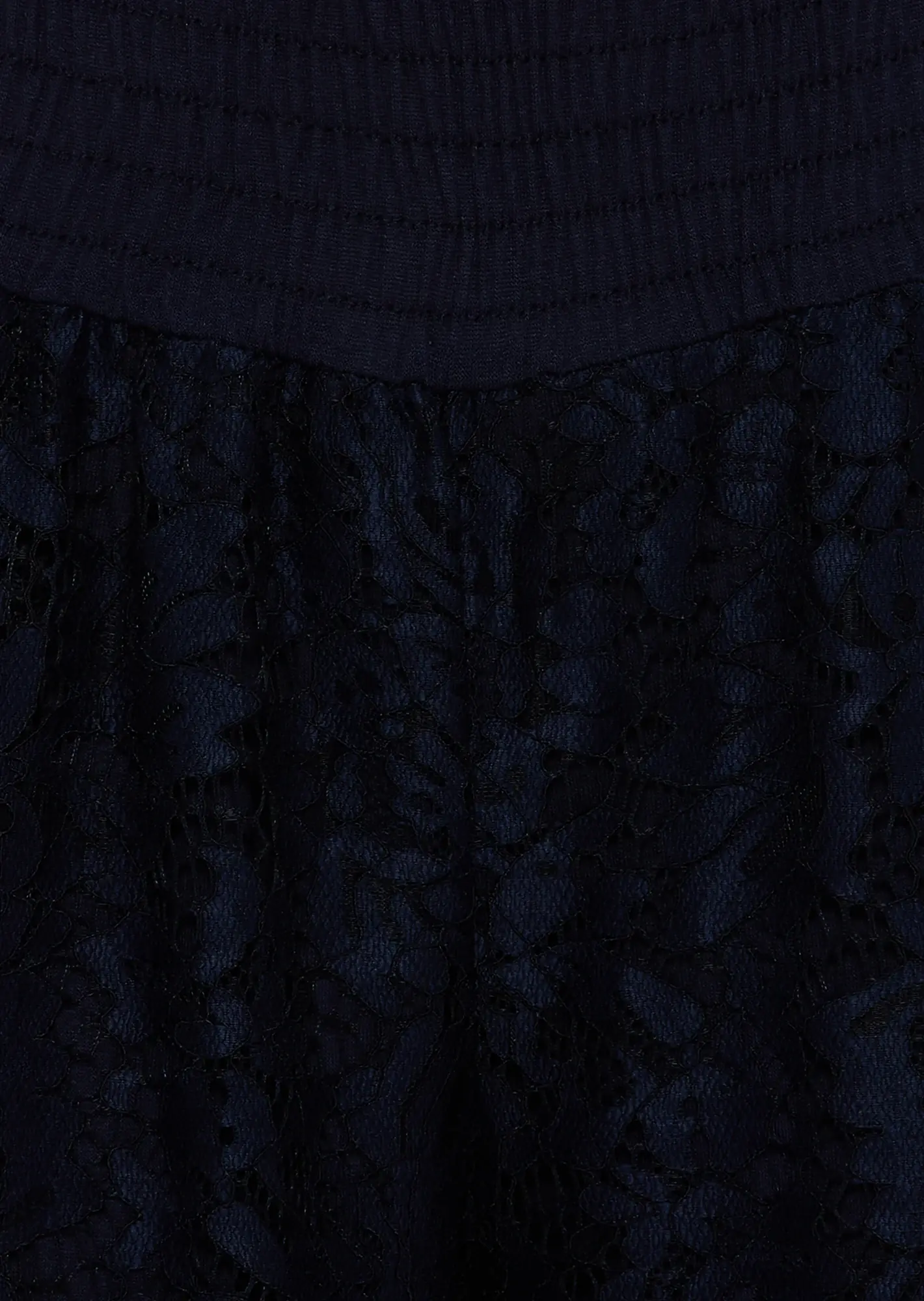 Wide Leg Spitzenhose, navy
