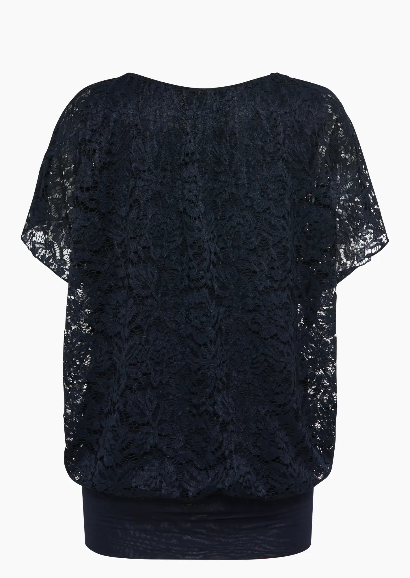 Alloverspitzen Bluse, navy