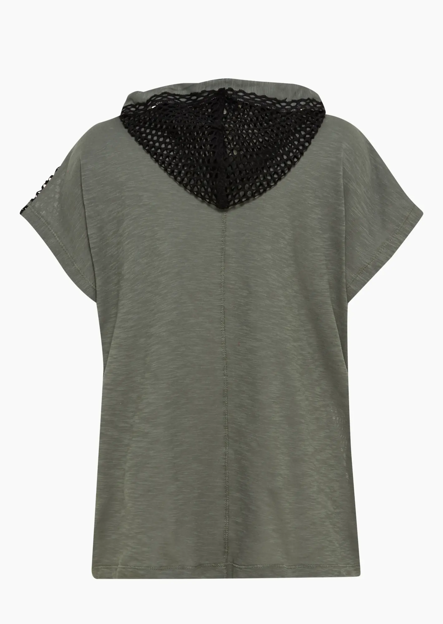 Shirt mit Netz-Details, oliv