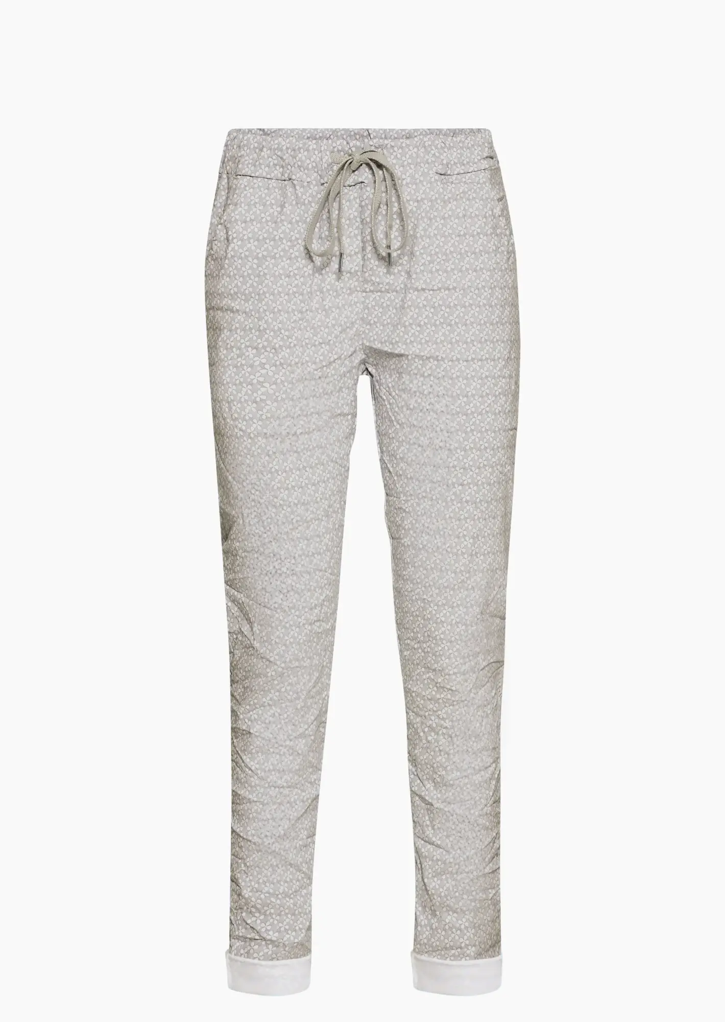Joggpants im Alloverprint, crema
