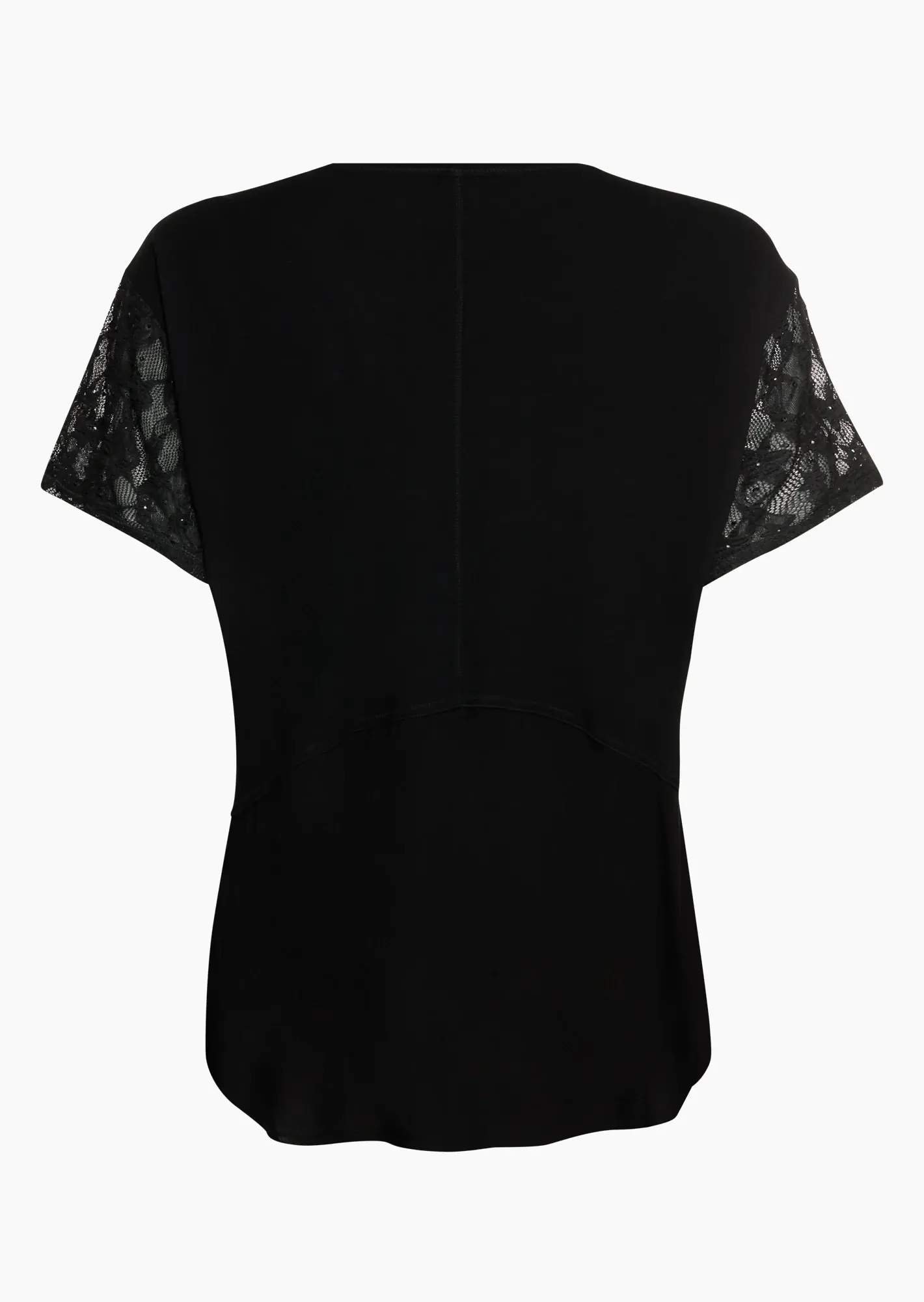 Shirt mit glitzernden Details, schwarz