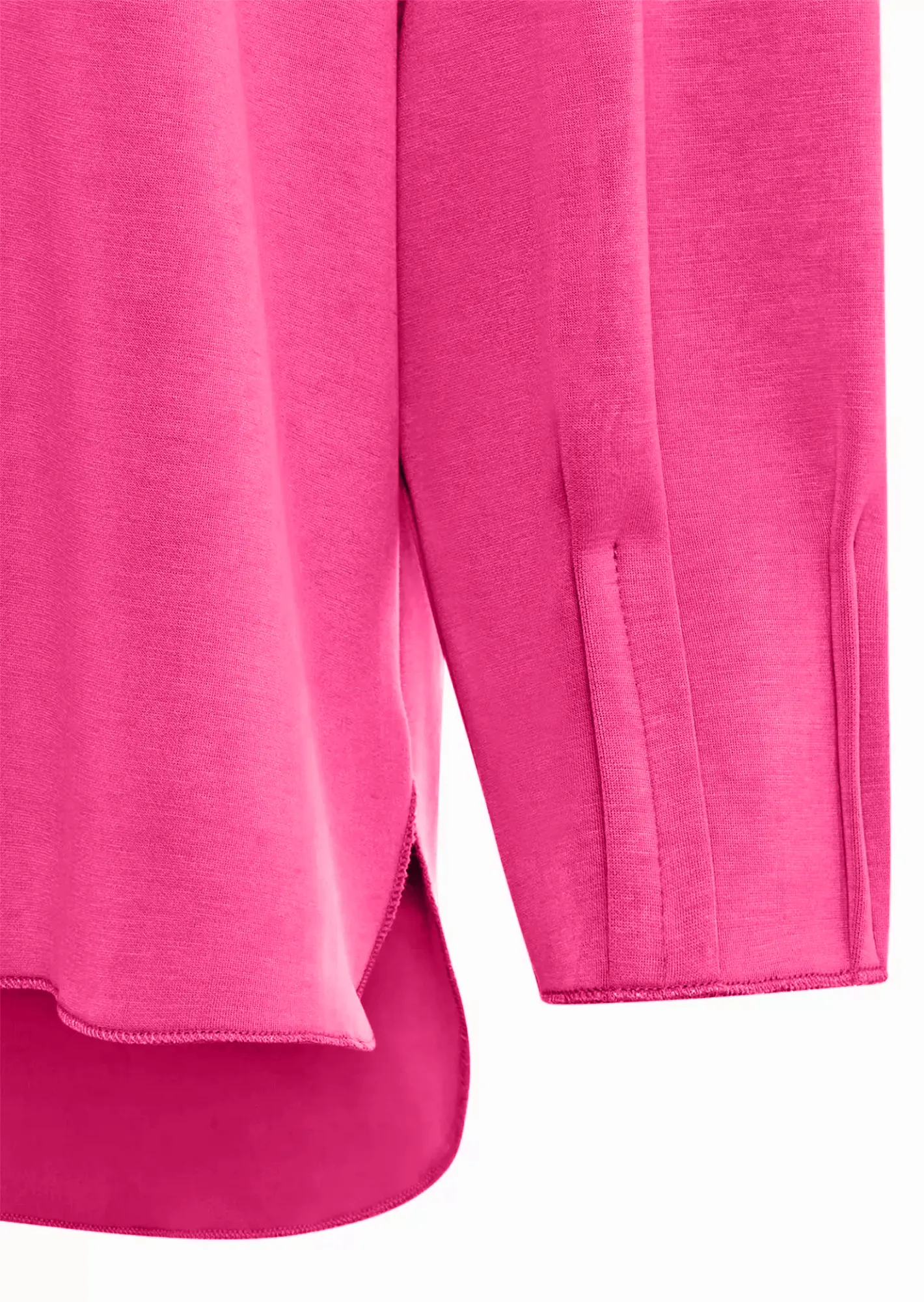 Leichter Sweatpullover mit Ziernähten, pink