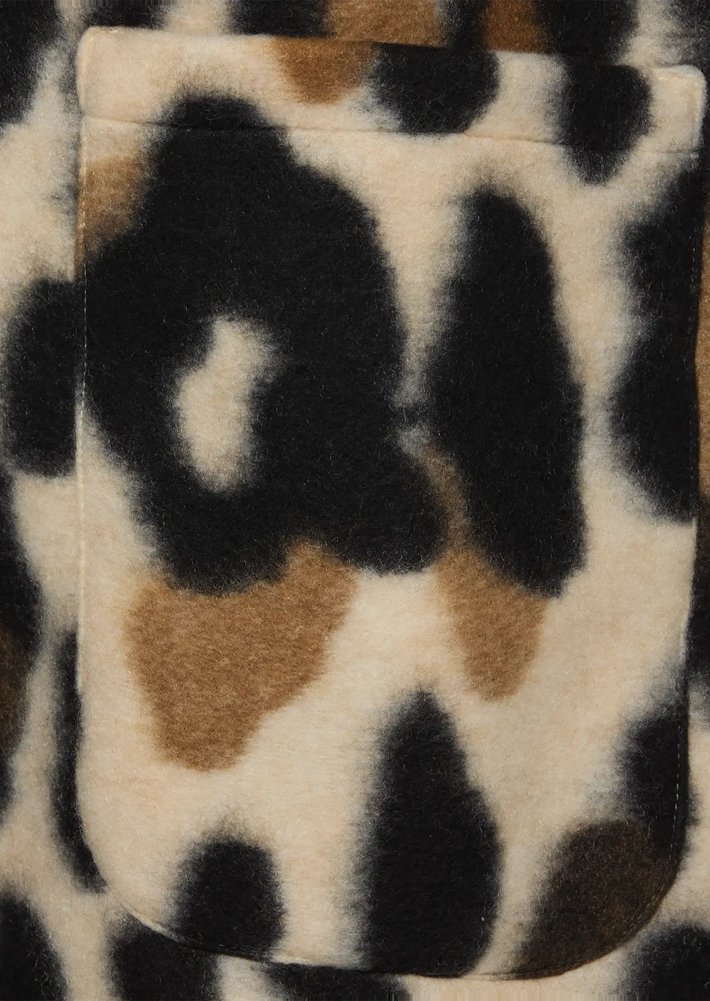 Mantel im Animalprint, beige