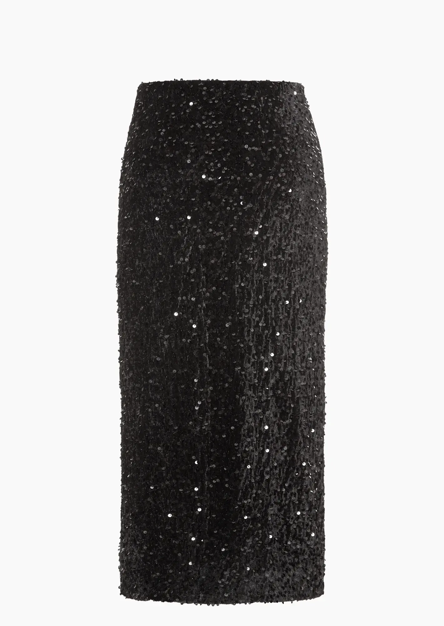 Rock mit Pailletten, schwarz