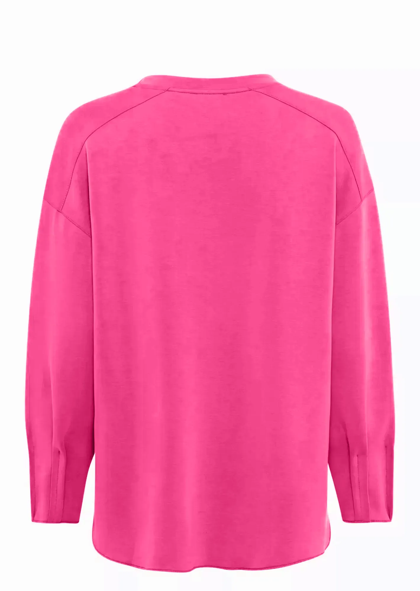 Leichter Sweatpullover mit Ziernähten, pink
