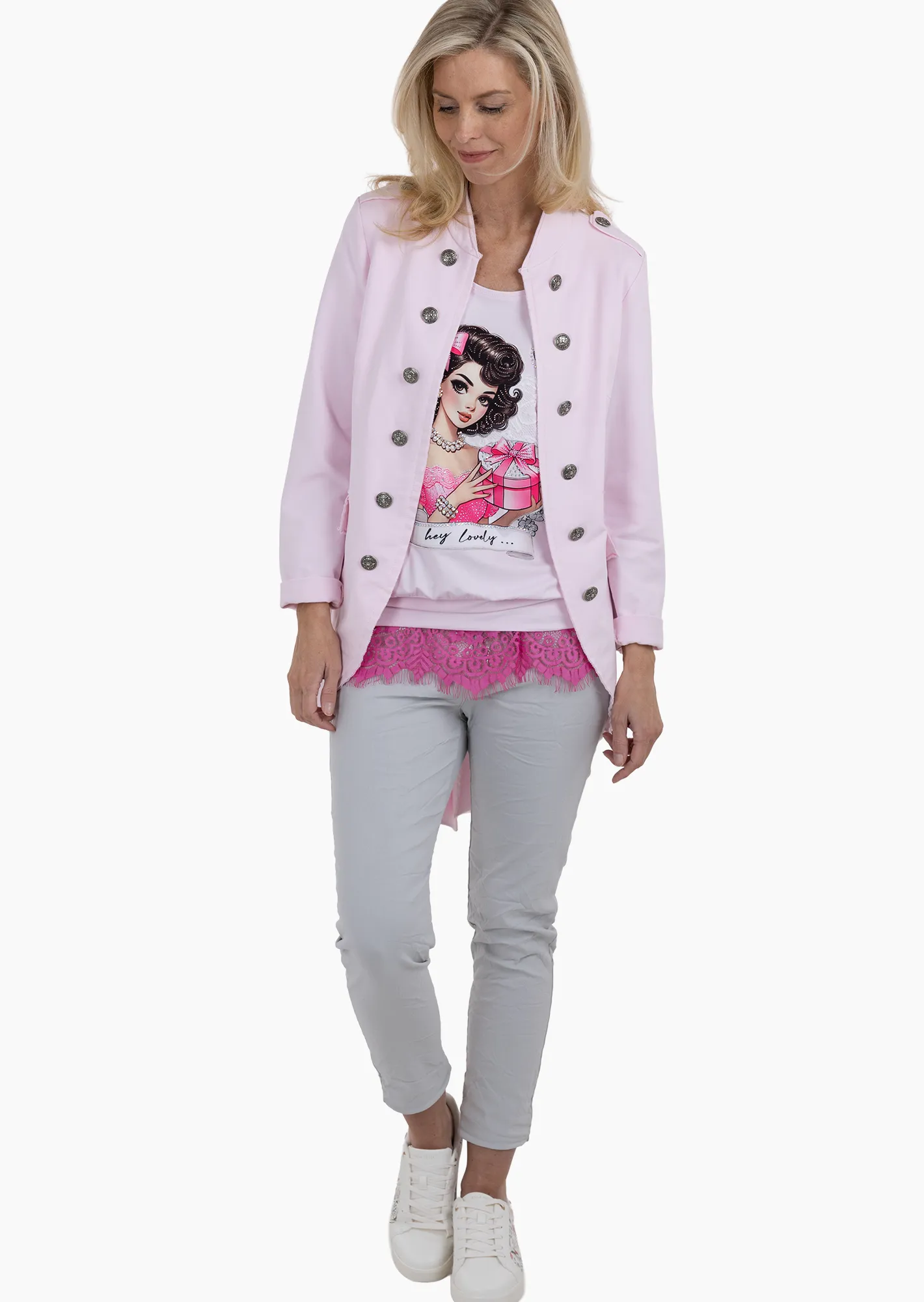 Blazer im Military-Style, mandelblüte
