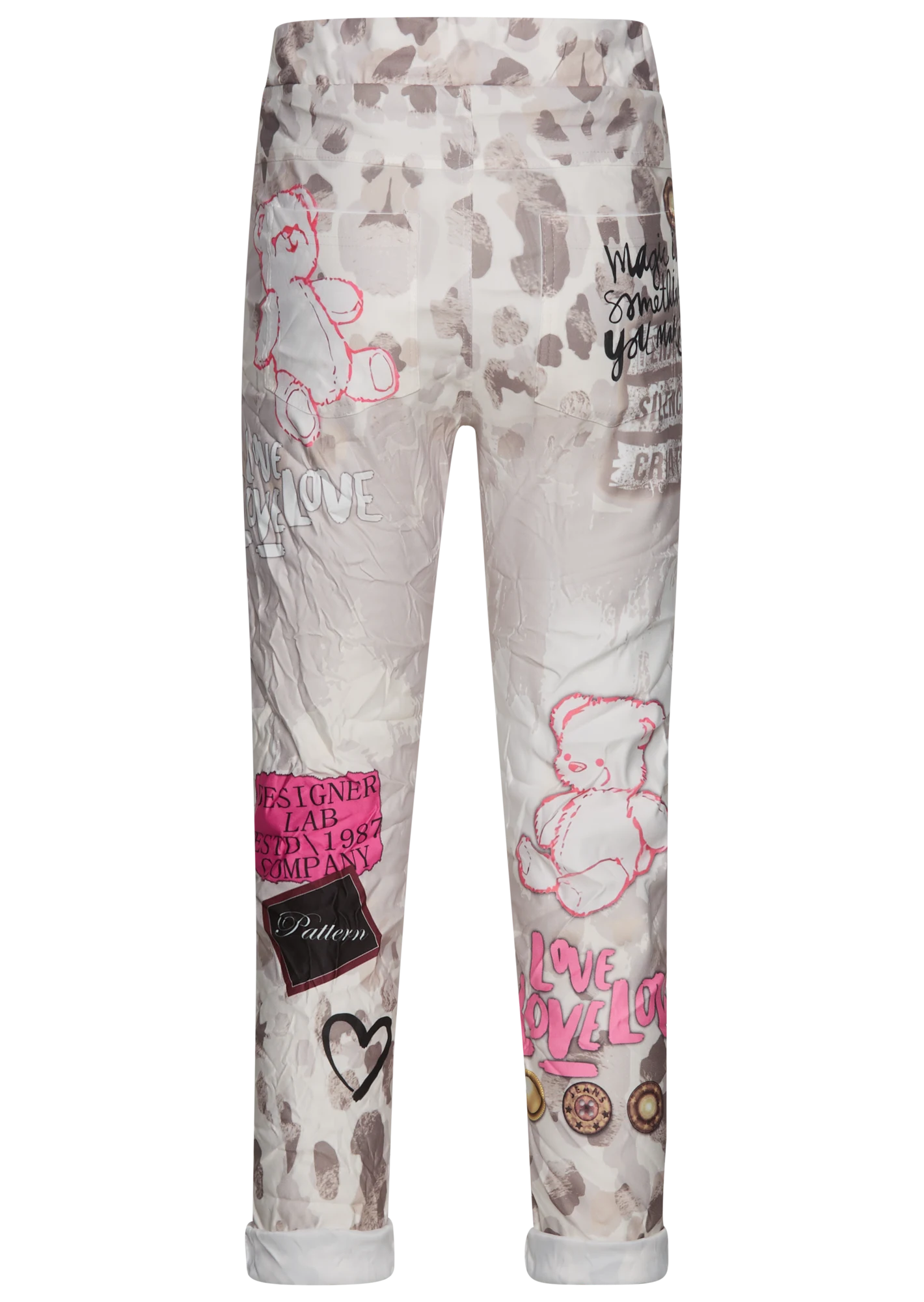Joggpants mit detailverliebtem Print, sand