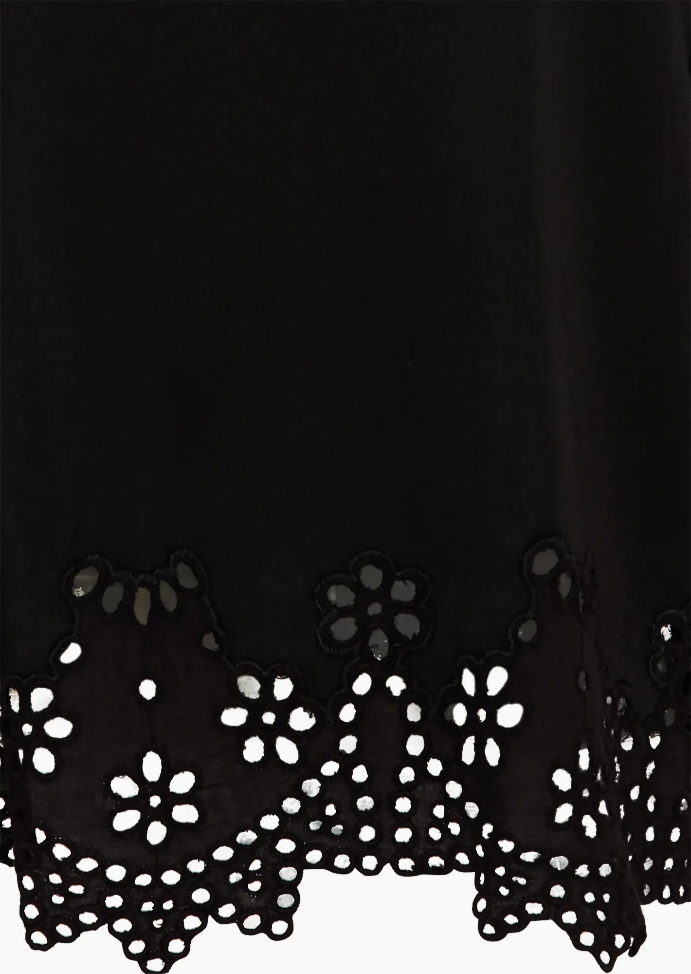 Tencel-Bluse mit Lochstickerei, schwarz