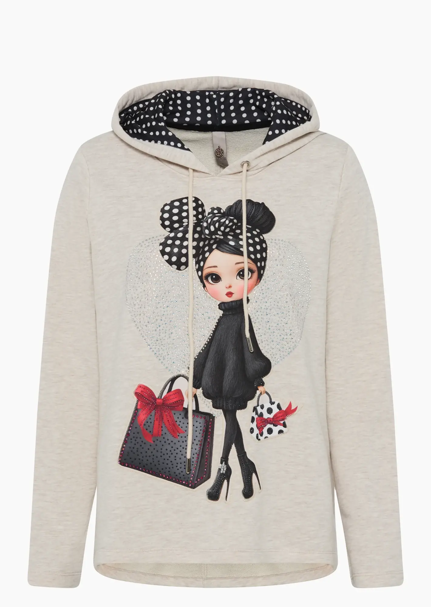 Sweatpullover mit Print, sand-melange