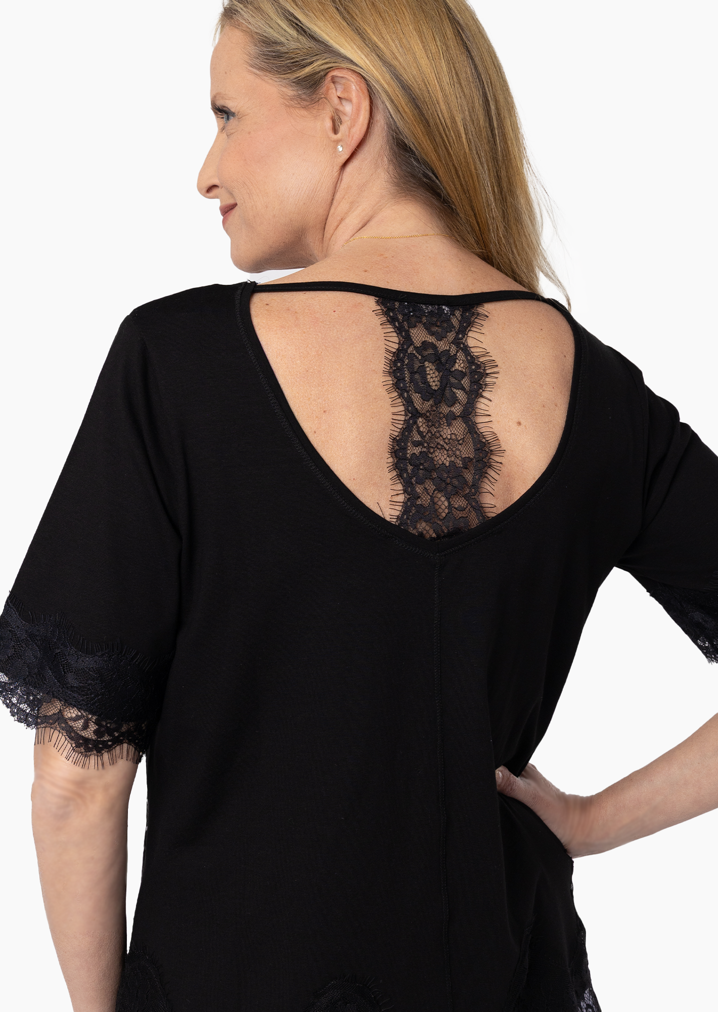 elegantes Shirt, schwarz