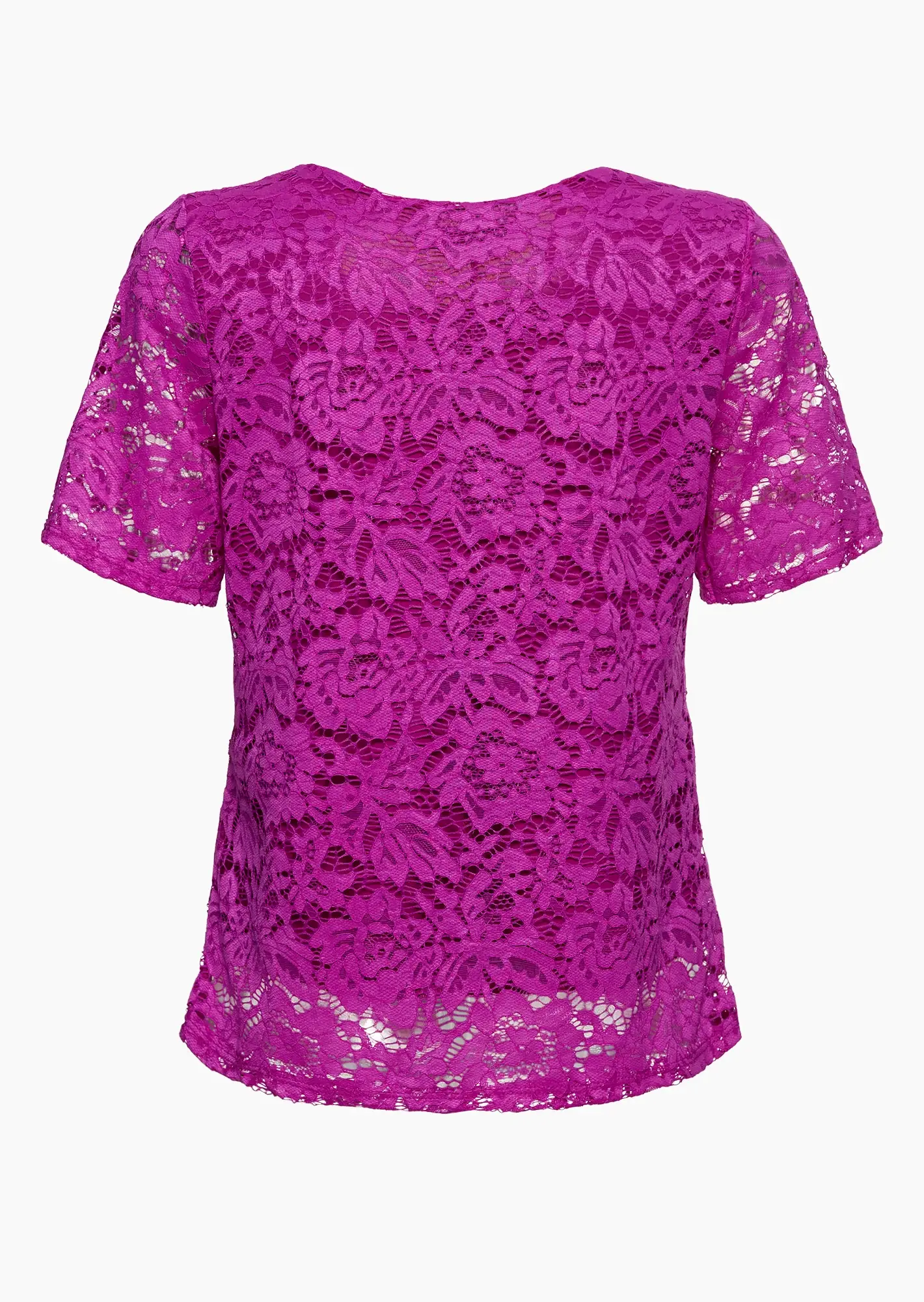 Shirt im Alloverspitzendesign, fuchsia