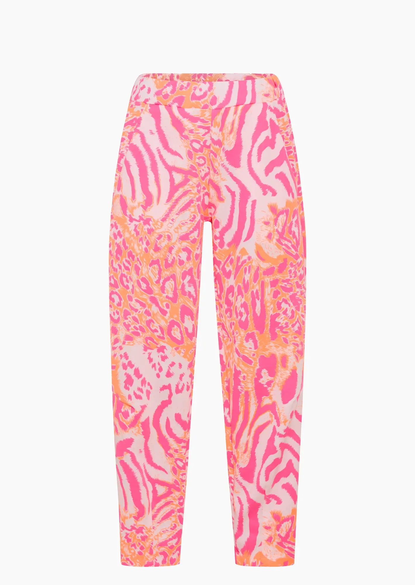Stylische Pants im Alloverprint, pink-orange