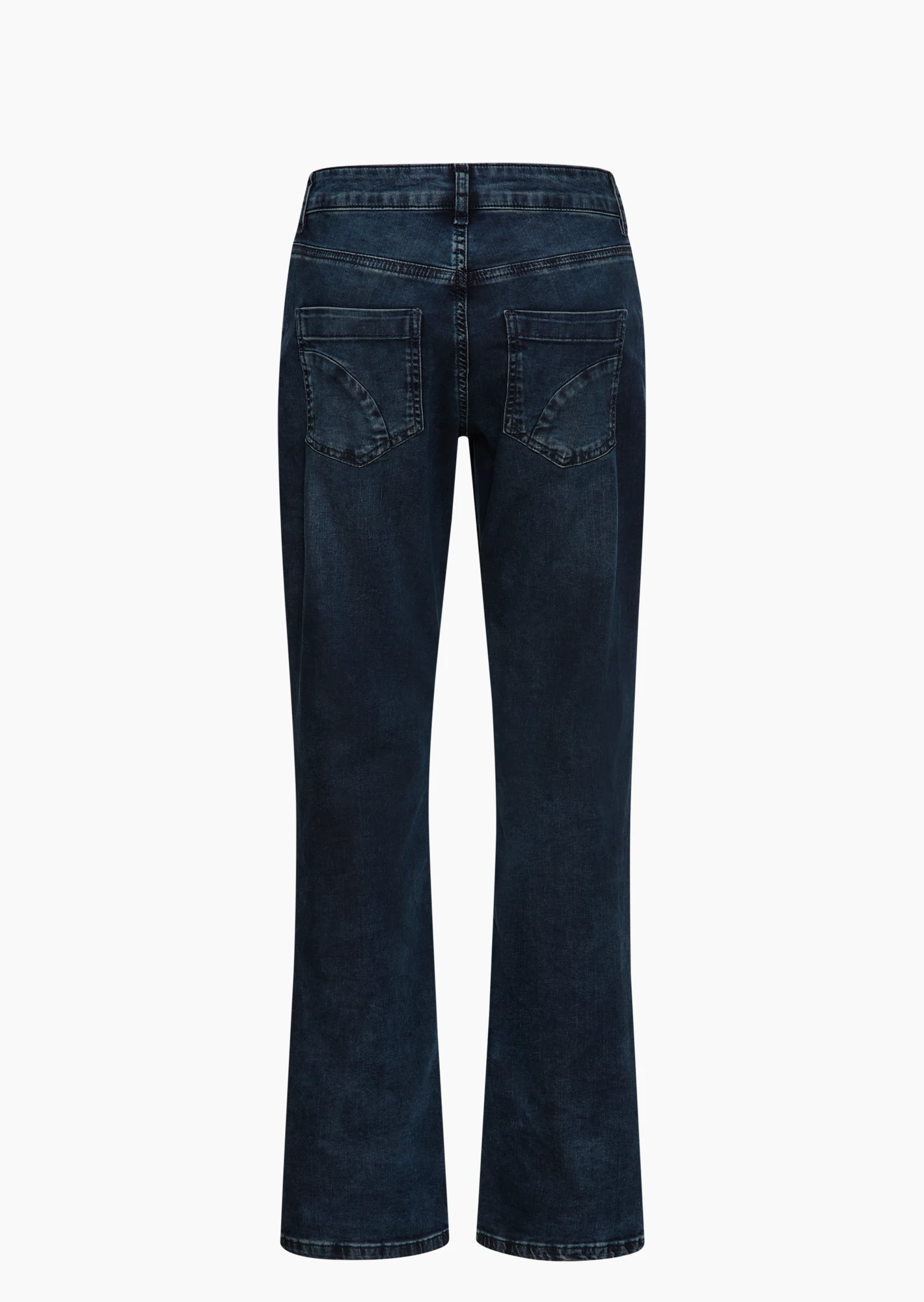Jeans im Straight-Schnitt, dark blue denim