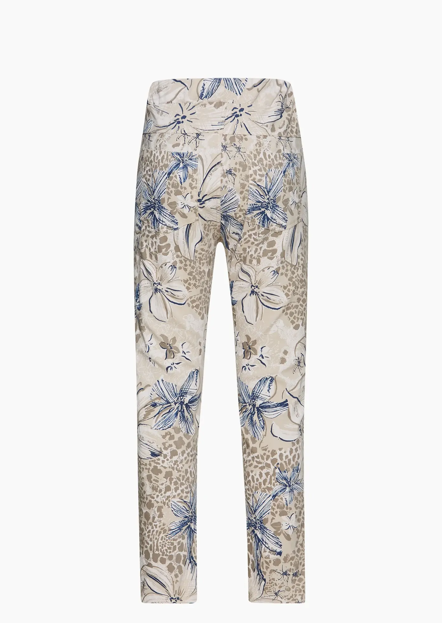 Joggpants mit sommerlichem Alloverprint, crema