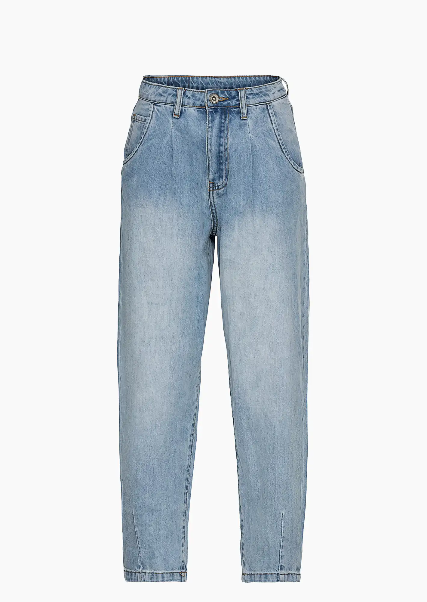 High Waist Mom-Jeans, light blue denim