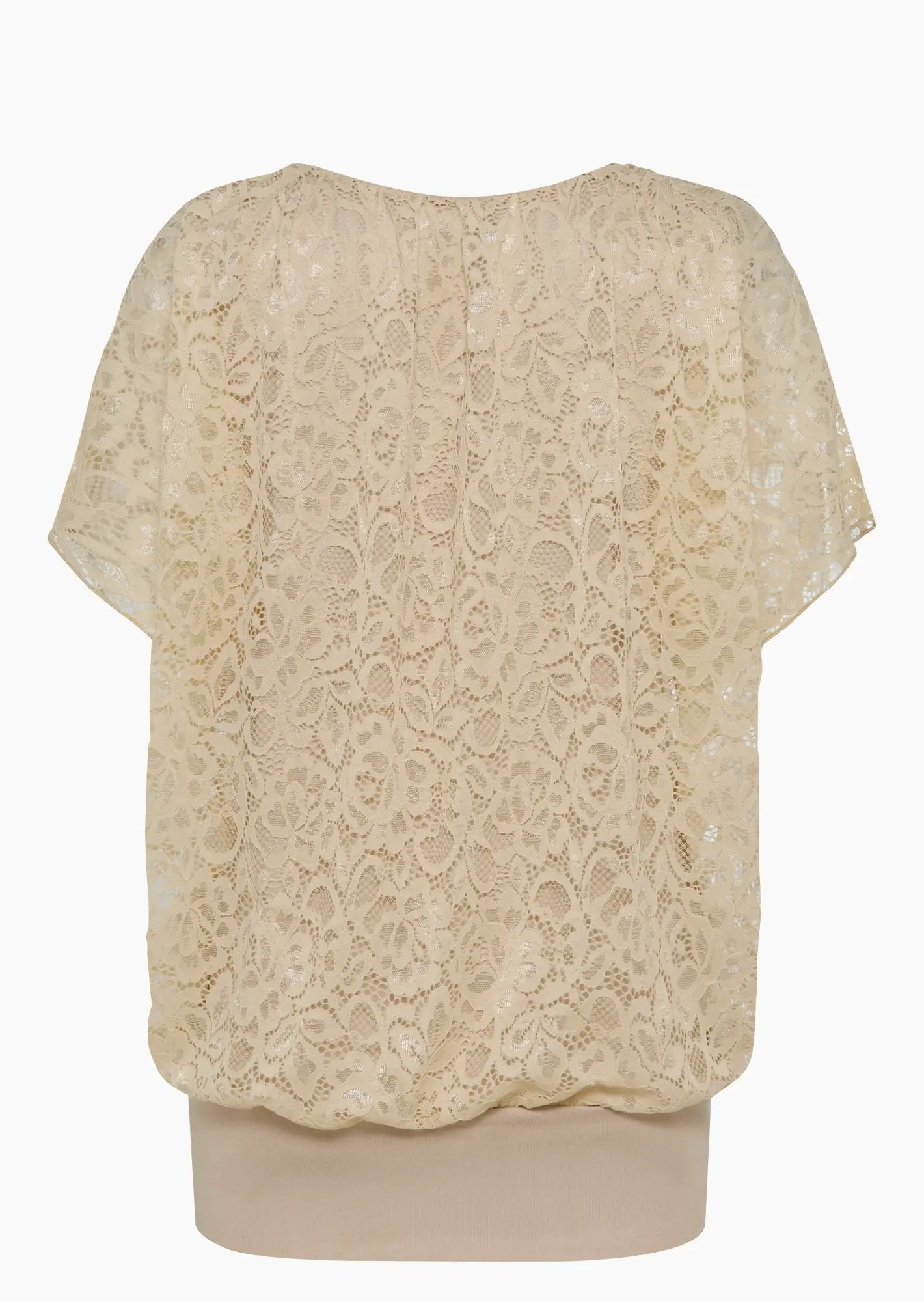 Alloverspitzen Bluse, crema
