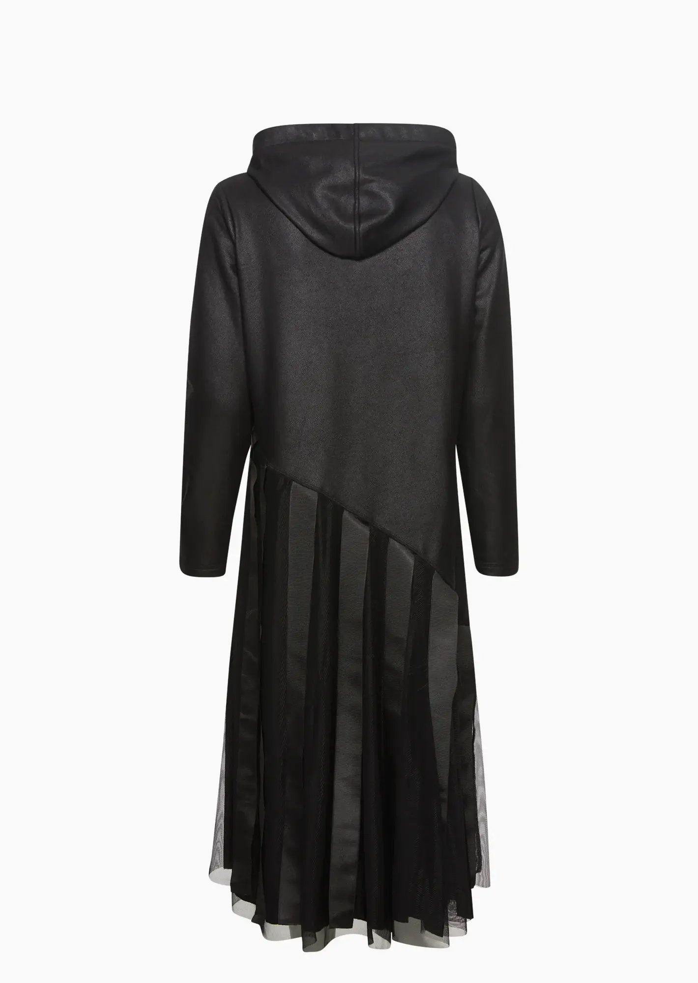 Sweatkleid mit Zierbändern, schwarz