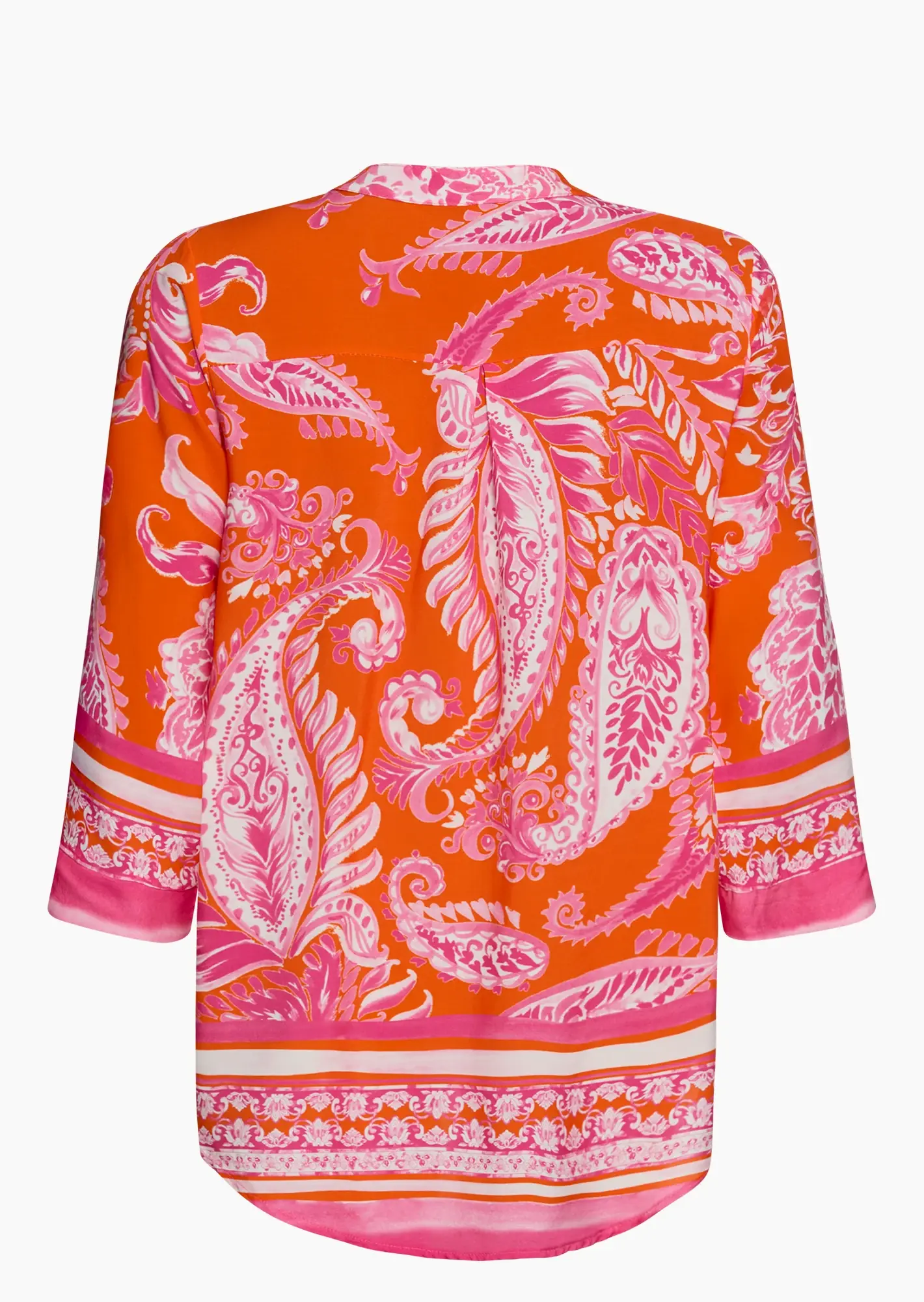 leichte Viskose-Bluse, pink-orange