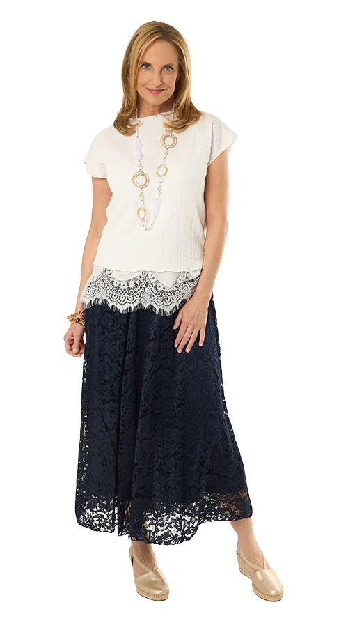 Elegant - Spitze in navy