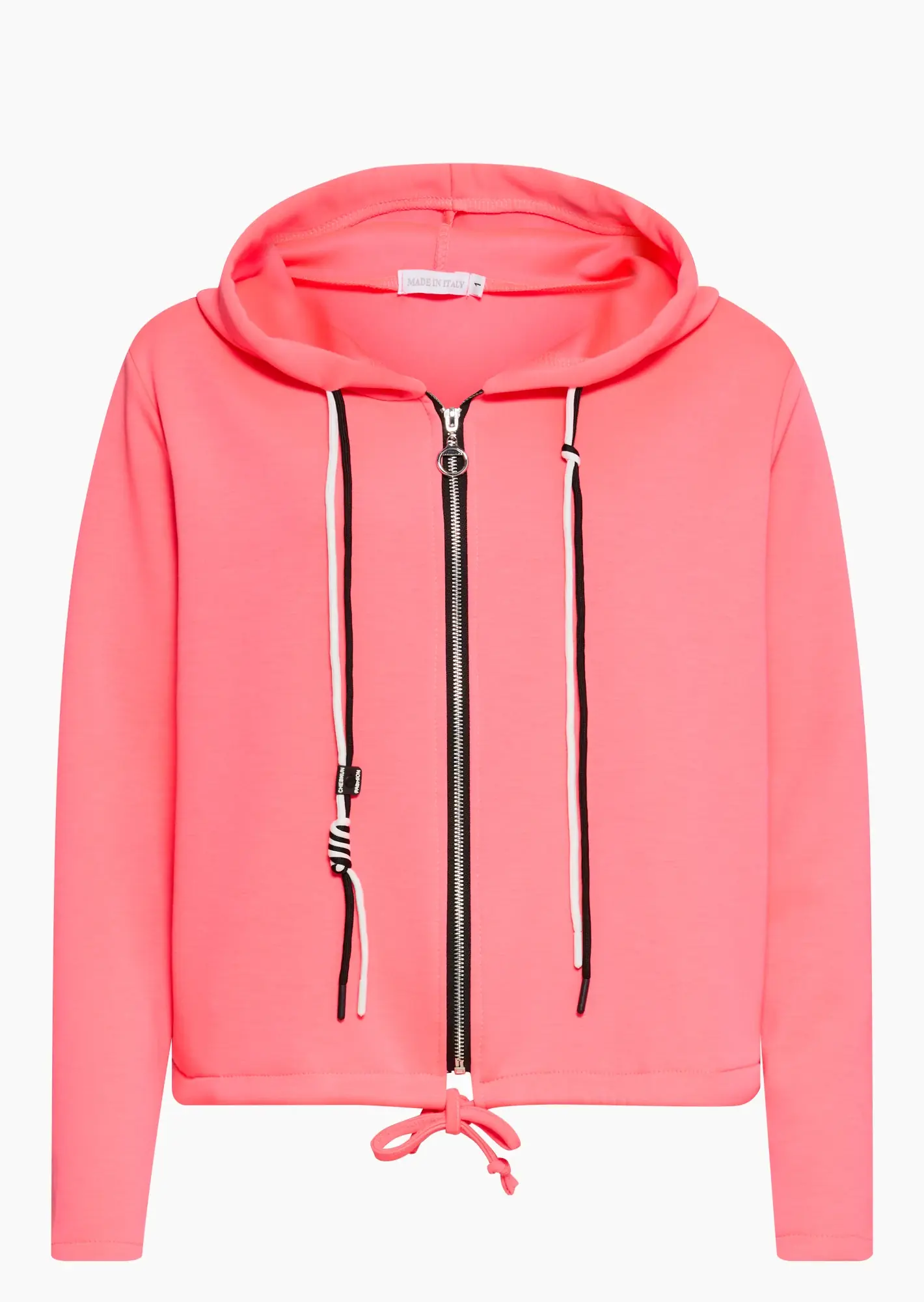 stylische Sweatjacke, neonpink